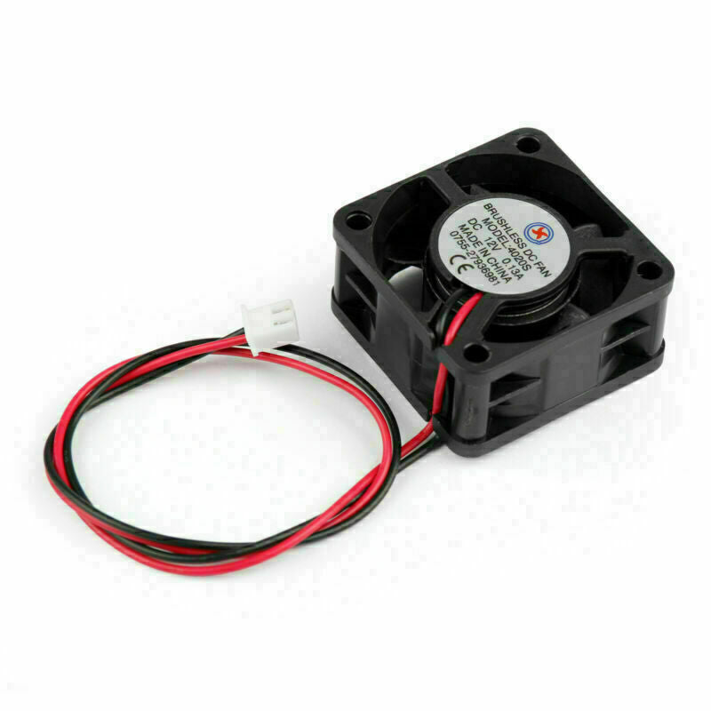 2 4020s DC PC 40x40x20mm SQ Pin Fan Computer Wire 0.13A 12V Brushless Cooling