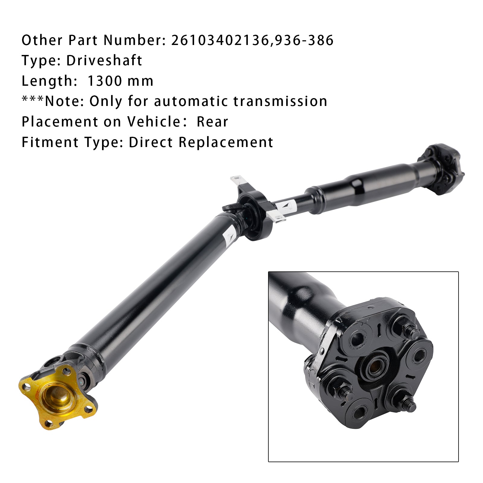 Rear Driveshaft Prop Shaft 26103402136 For BMW X3 E83 2.5 i 3.0 i xDrive Petrol