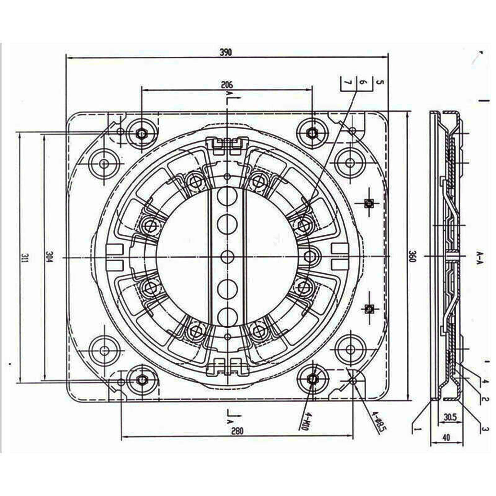 Universal 36cm x 39cm Motorhome Seat Swivel Turntable Campervan Chassis Modification