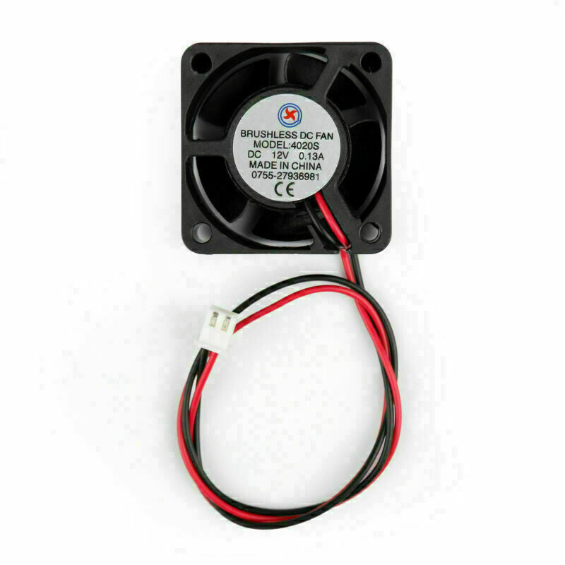 2 4020s DC PC 40x40x20mm SQ Pin Fan Computer Wire 0.13A 12V Brushless Cooling