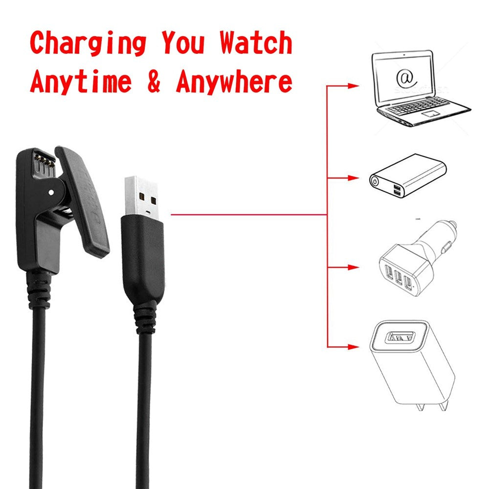 Ancable Câble de charge pour Garmin Forerunner 235, Garmin Watch Charger pour Lily Forerunner 35 35J 230 235 630 645 Music 735XT, Approach G10 S20, Vivomove HR, ForeAthlete 35J