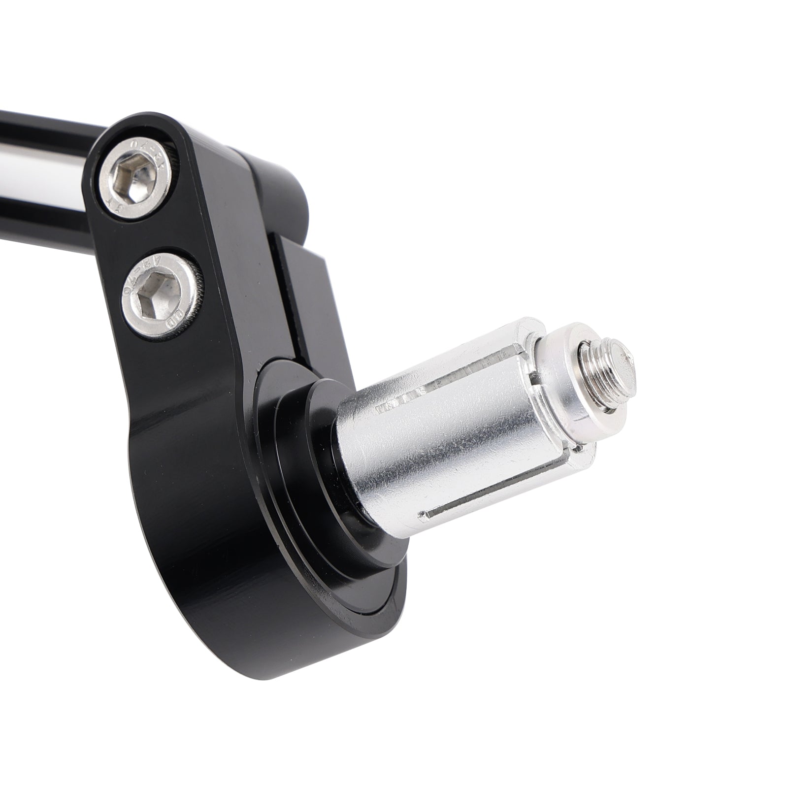 Ensemble de rétroviseurs d'extrémité de guidon en aluminium CNC noir 7/8" Rétroviseurs universels