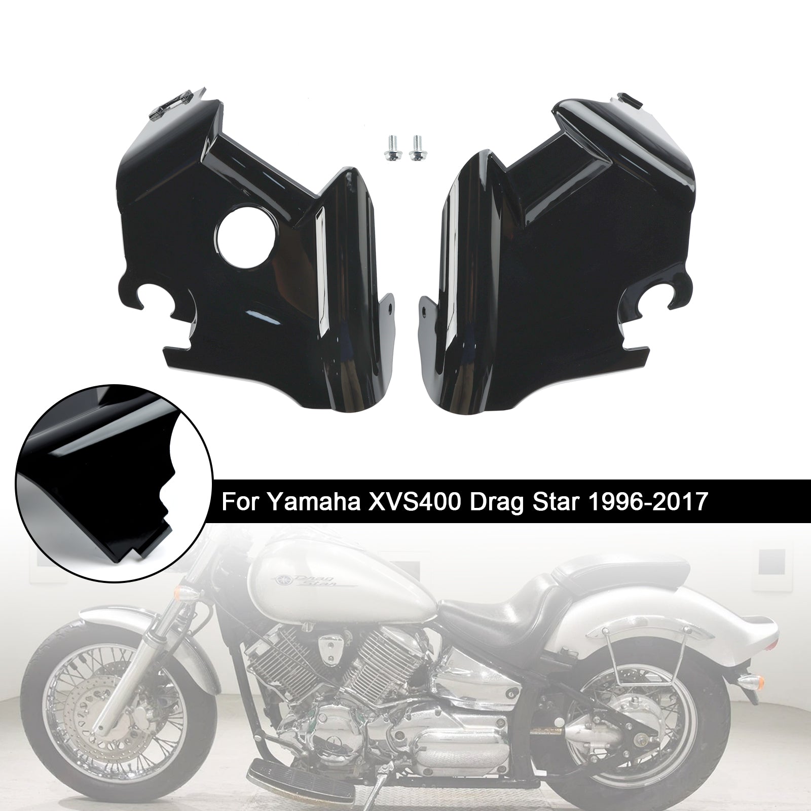 1996-2017 Yamaha XVS400 Drag Star Fork Frame Neck Cover