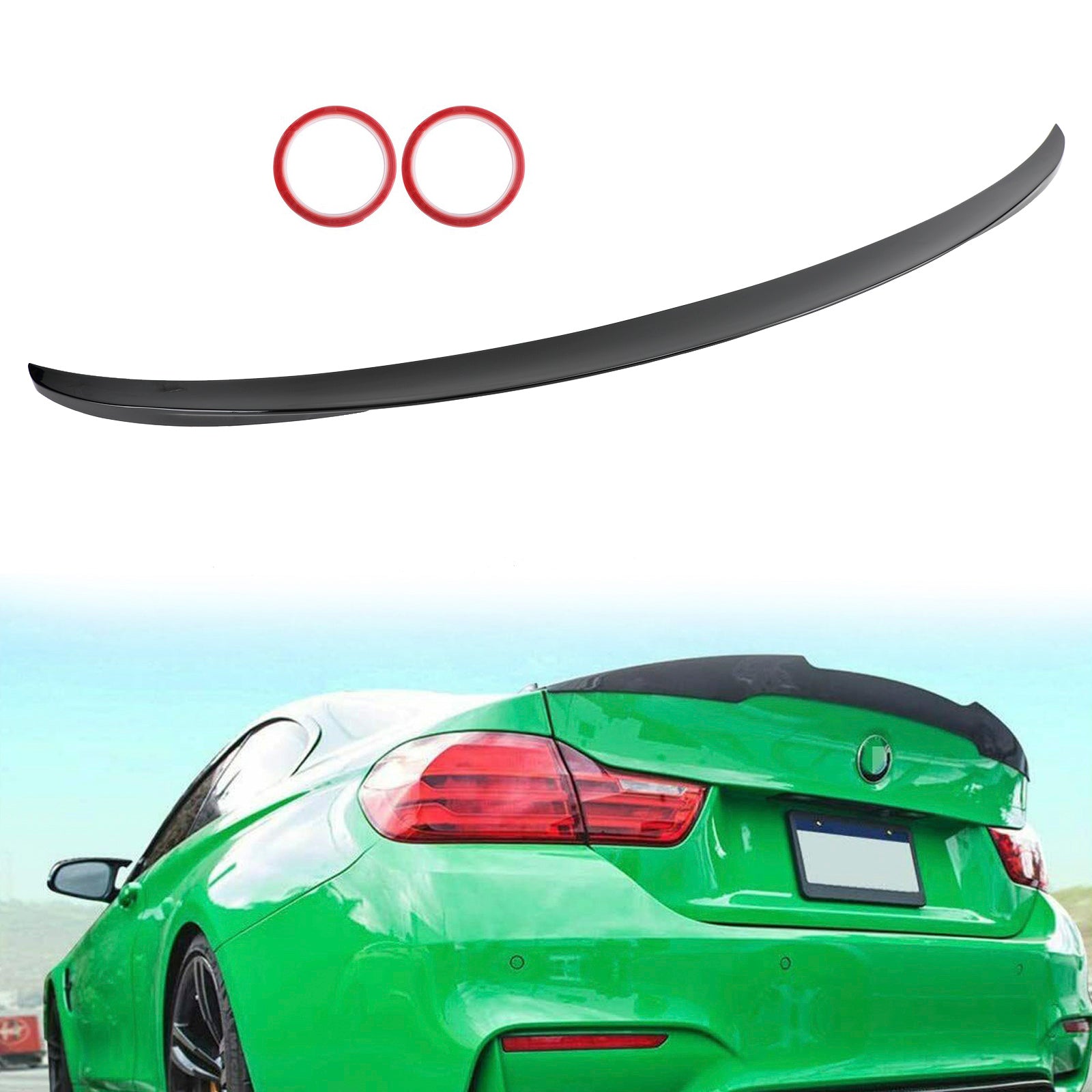 P Stijl Kofferbak Spoiler Wing Fit BMW 3 Serie F30 F35 2012-2019 Glanzend Zwart