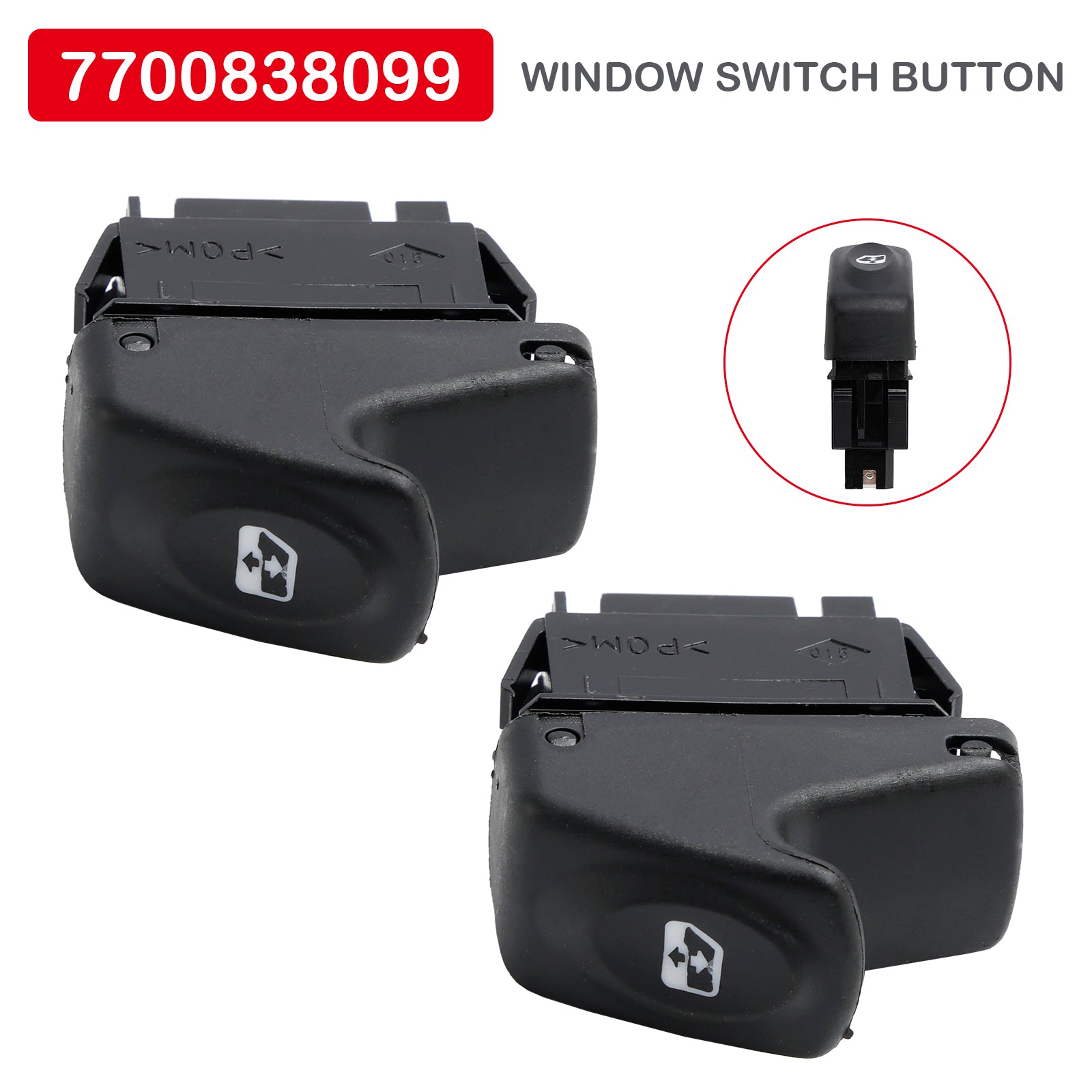 2x Electric Window Control Switch Button 7700838099 for Renault Scenic 1 I