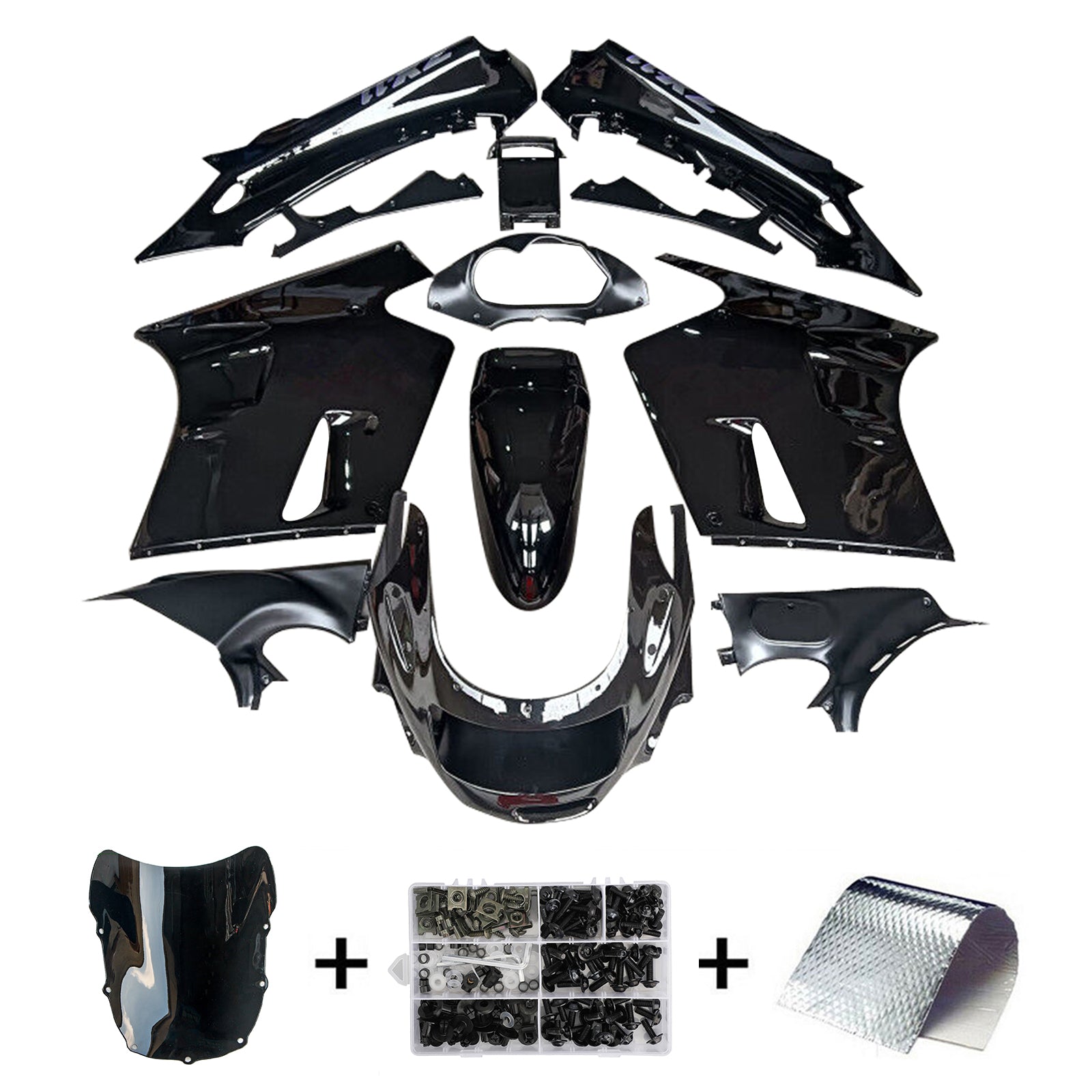 1990-1992 Kawasaki ZZR1100 Injection Fairing Kit Bodywork ABS