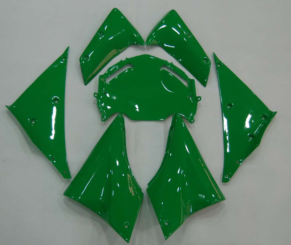 2006-2007 Kawasaki ZX 10R Carénages de course flamme verte et blanche générique