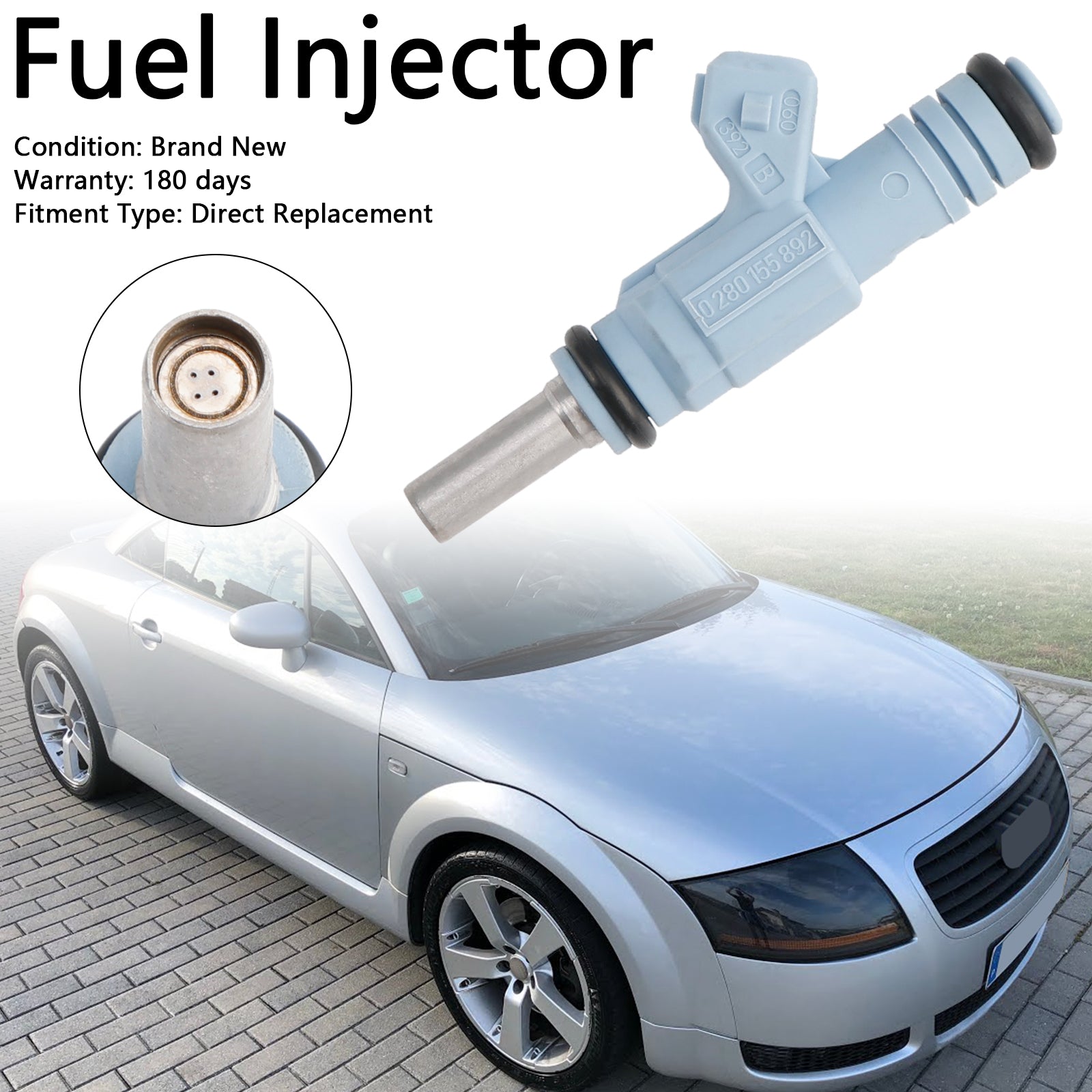 1pcs injecteur de carburant 0280155892 Fit Audi TT Quattro 1.5L 2000-2002 0280155893