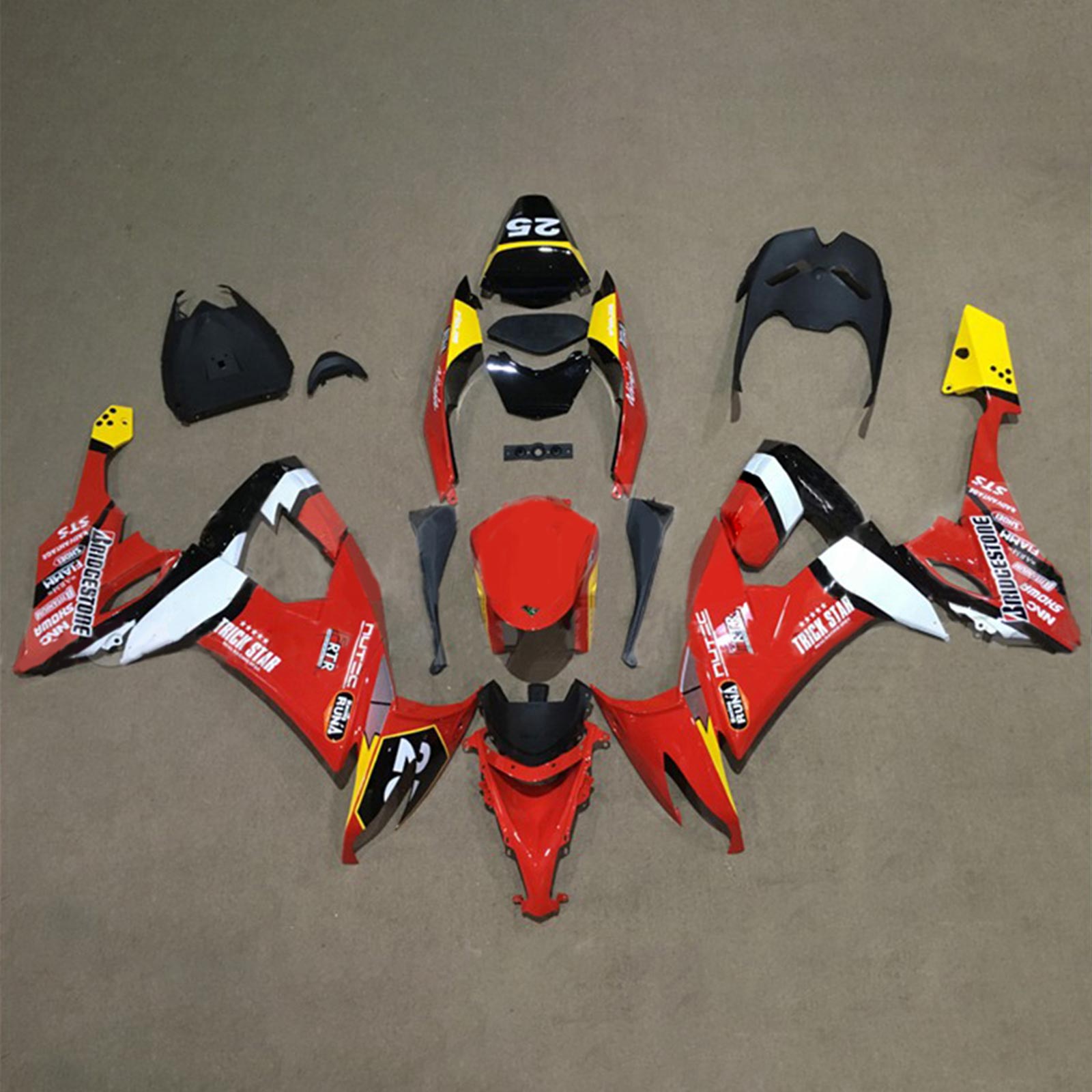 2008-2010 Kawasaki ZX10R Injektion Fairing Kit Bodywork Plastic ABS#118