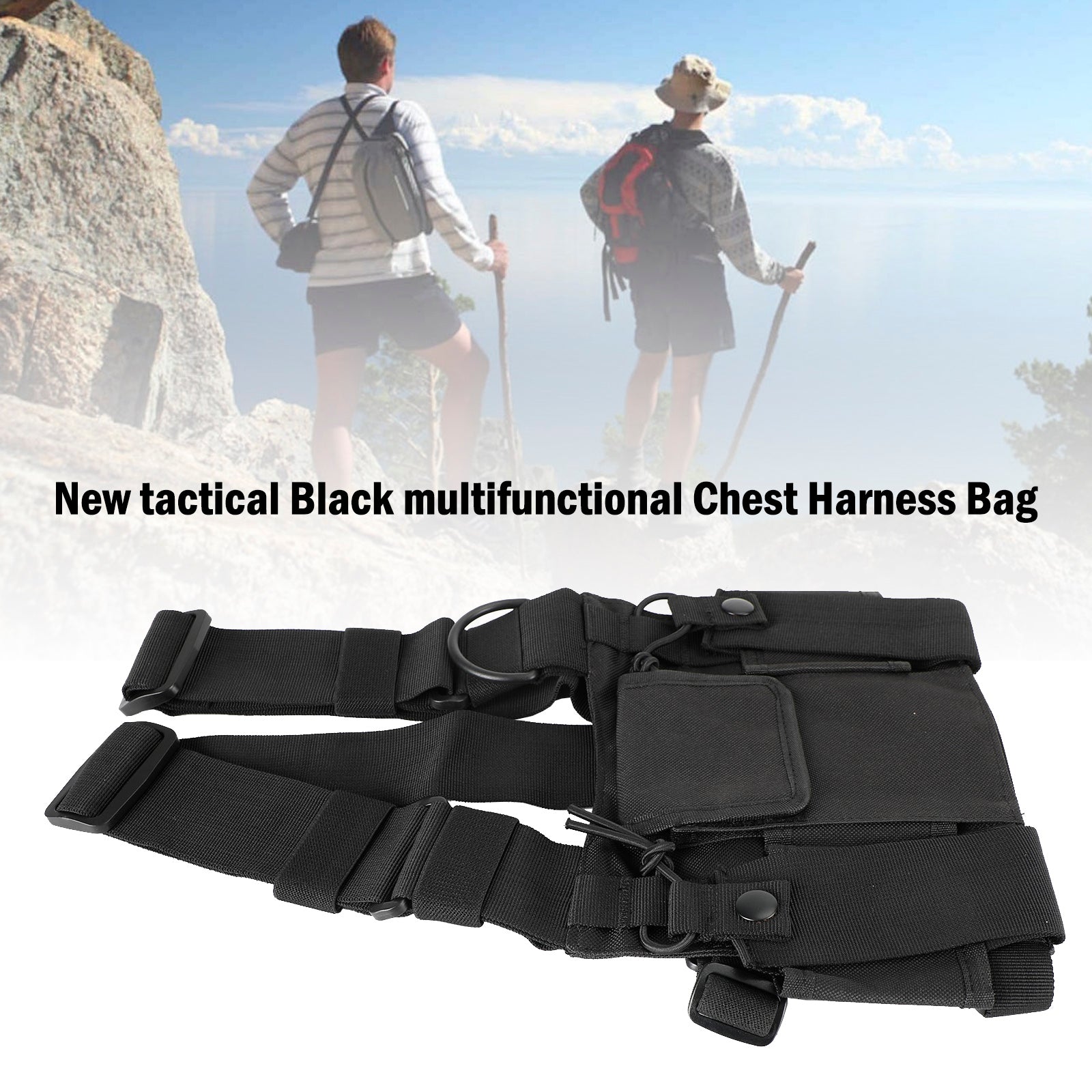 New Tactical Bilateral Chest Harness Bag for Field Operations Radio Universal