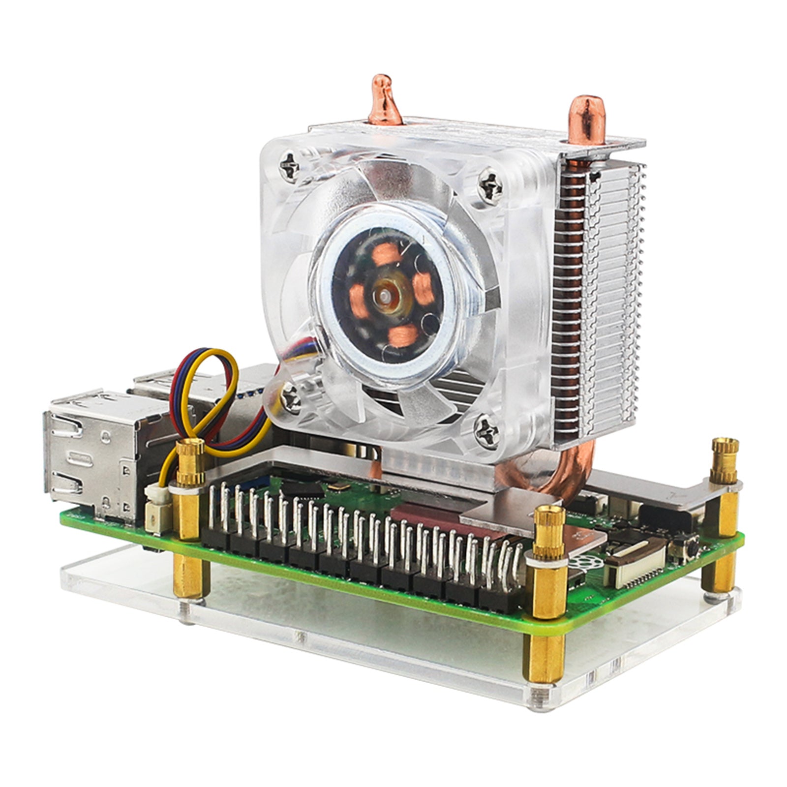 Raspberry Pi 5B tour ventilateur framboise glace tour radiateur Pi5 glace refroidissement radiateur