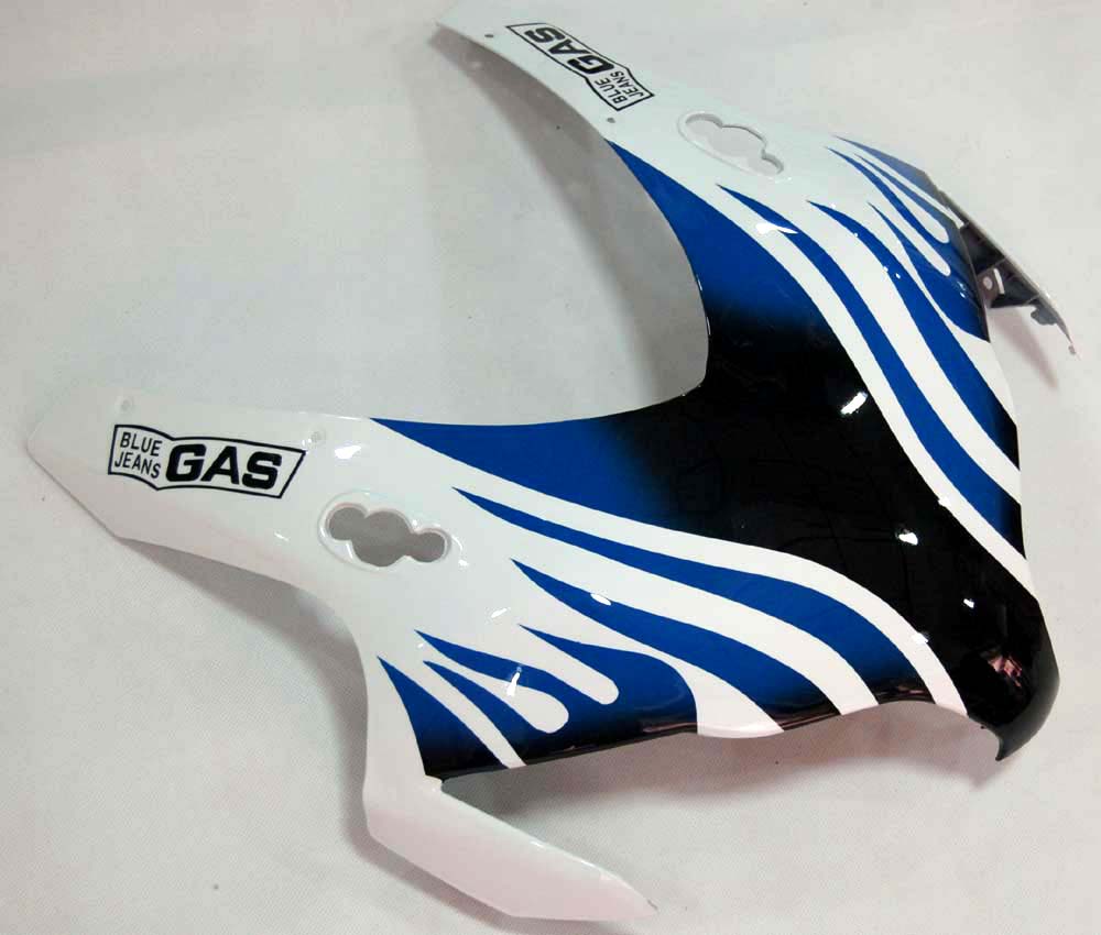 2008-2011 Honda CBR 1000 RR White & Blue Black Flame Racing Fairings Generic