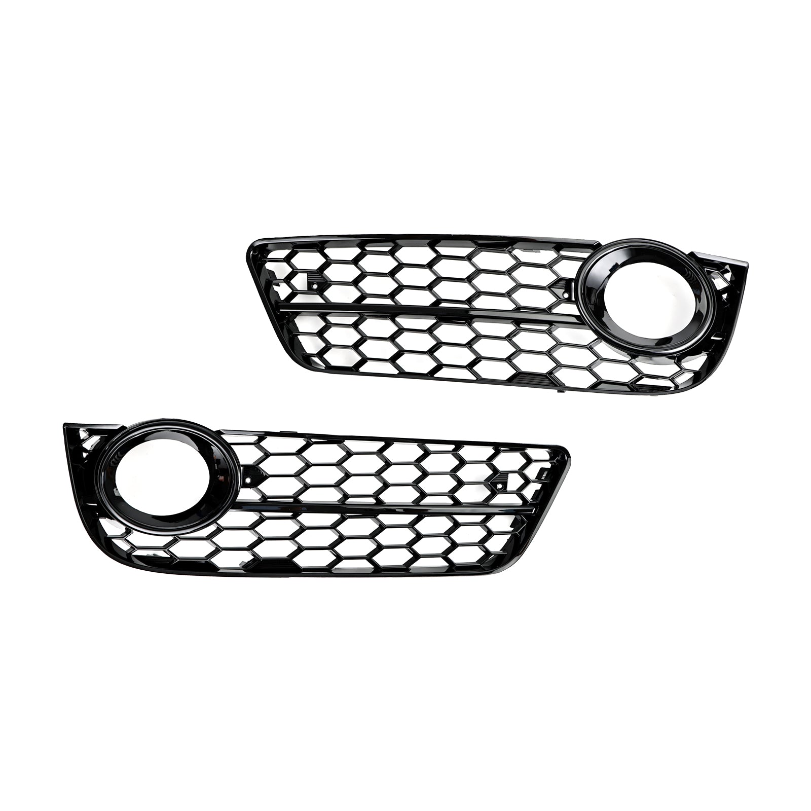 Pair Honeycomb Front Fog Lamp Cover Grille Grill Fit Audi A5 2007-2011