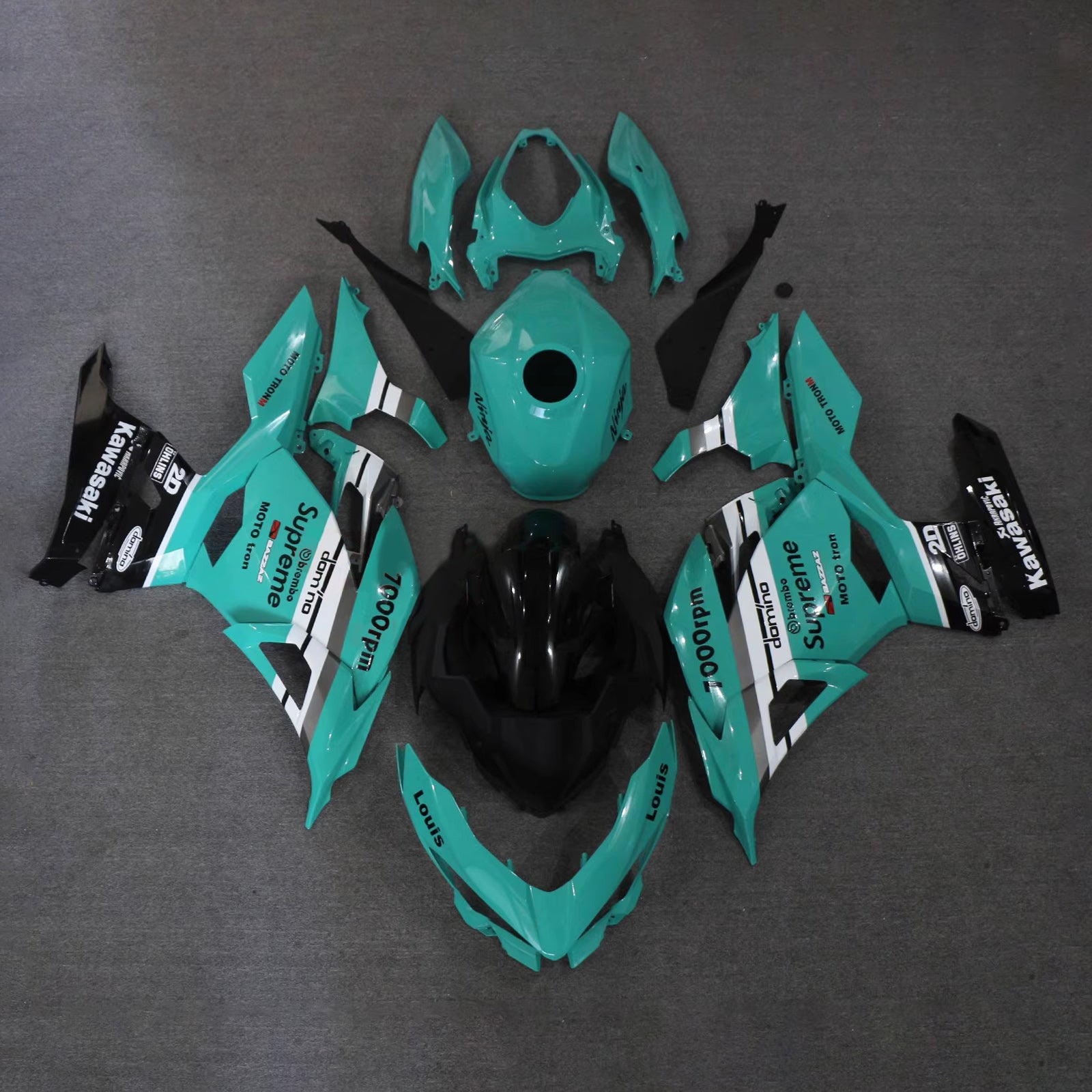Kit carena iniezione carrozzeria in plastica ABS adatta per Kawasaki EX400 Ninja400 2018-2024