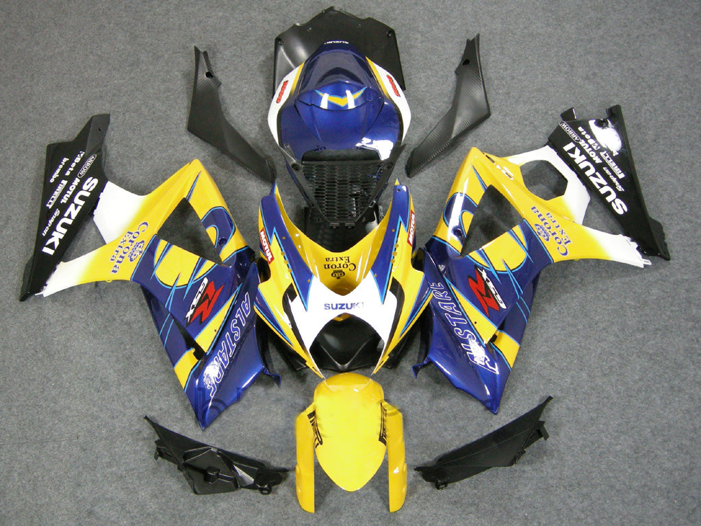 2007-2008 Suzuki GSXR 1000 Jaune & Bleu Alstare Racing Carénages Générique