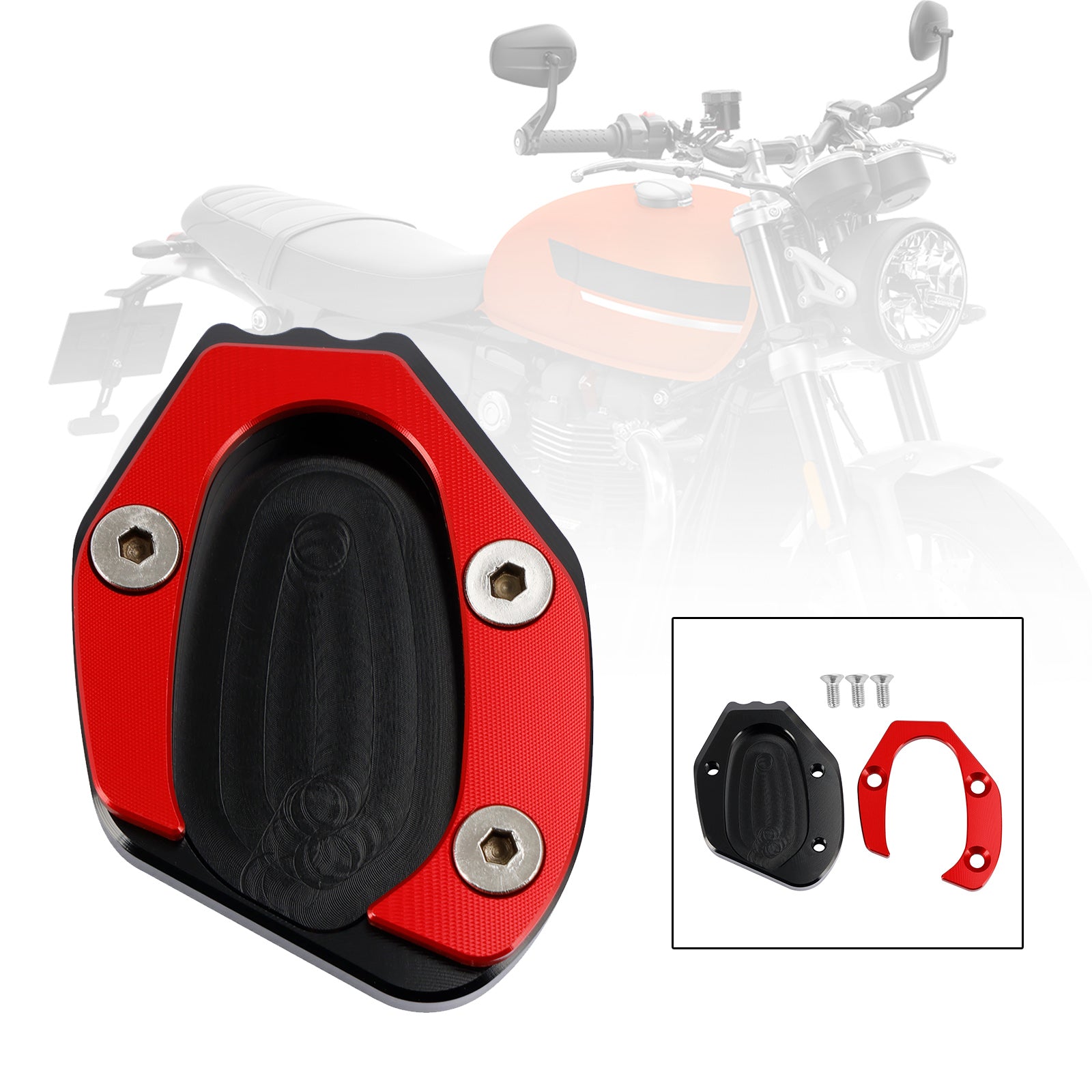 Kickstand Enlarge Plate Pad fit for speed twin 1200 19-21 thruxton 1200/R 16-19