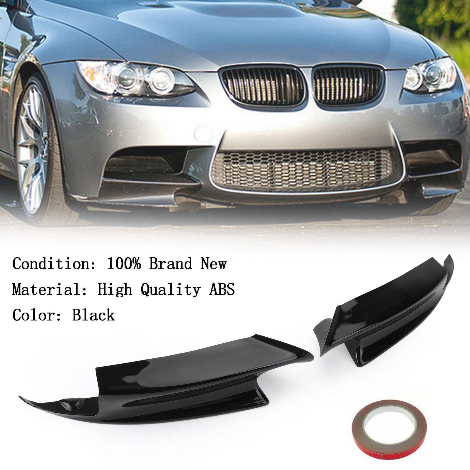 2008-2013 BMW E92 E93 E90 M3 Series Coupe Sedan Front Bumper Lip Splitter
