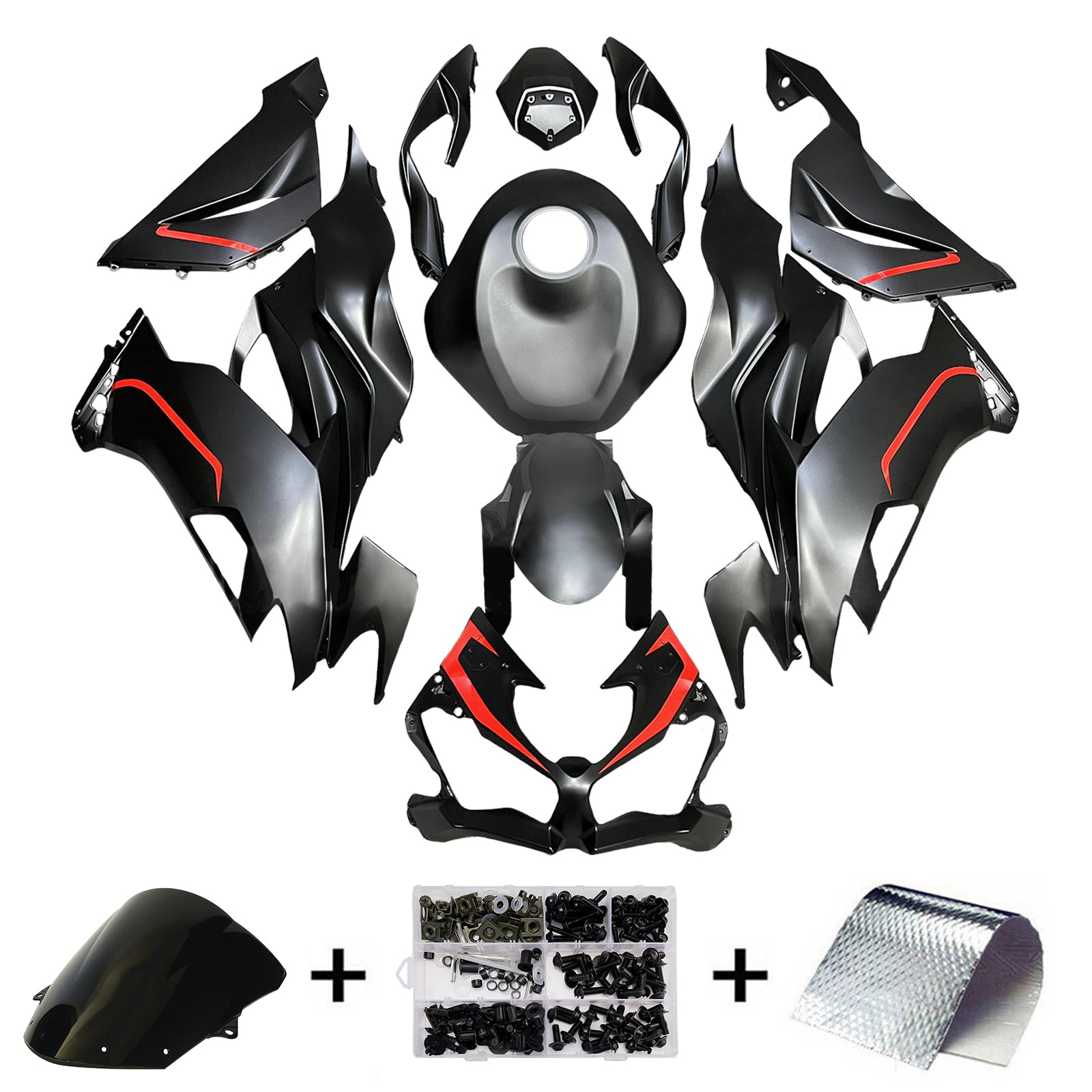 Injection Fairing Kit Bodywork Plastic ABS fit For Kawasaki ZX6R 2019-2023