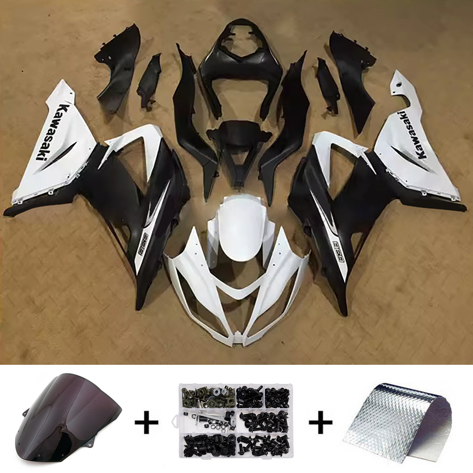 Kit carena iniezione carrozzeria in plastica ABS adatta per Kawasaki ZX6R 636 2013-2018