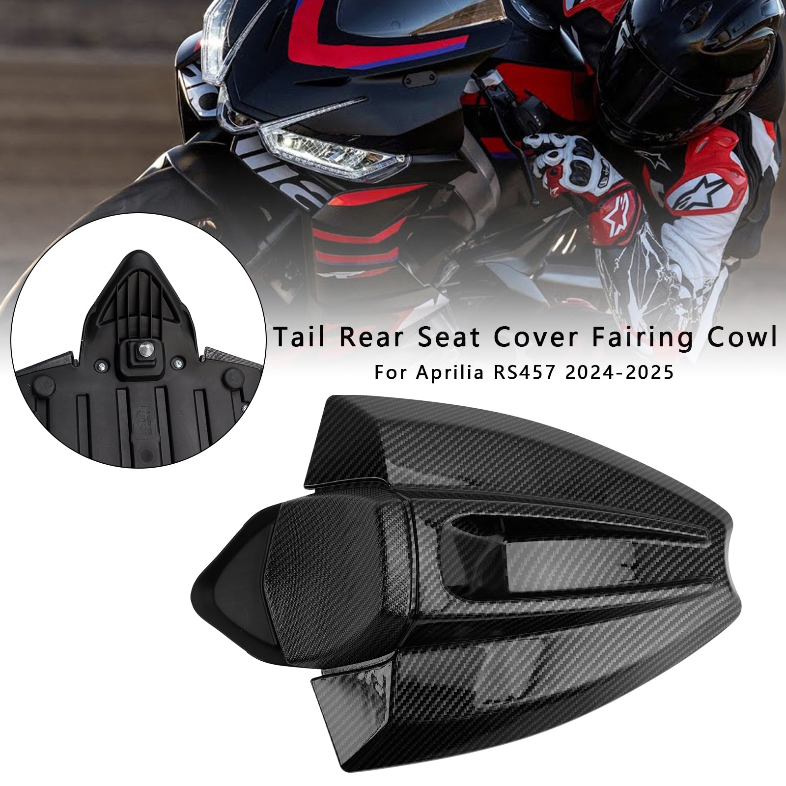 2024-2025 Aprilia Rs 457 Hale baksete deksel Fairing Cowl