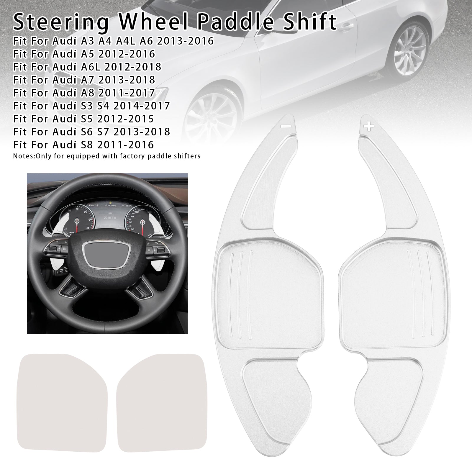 Steering Wheel Paddle Shifter Extension For Audi A3 A4 A5 A6 A8