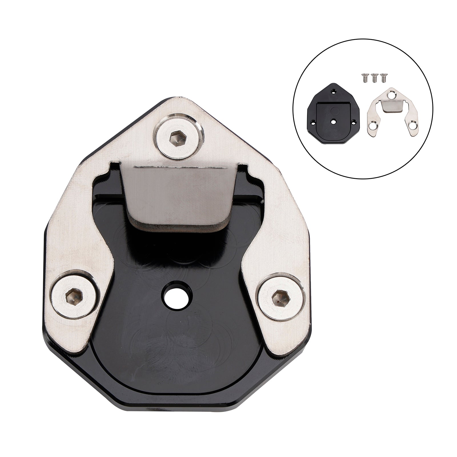 Kickstand Forstørrende platepute Fit for Himalayan 2018-2023 SCRAM 411 2021-2023