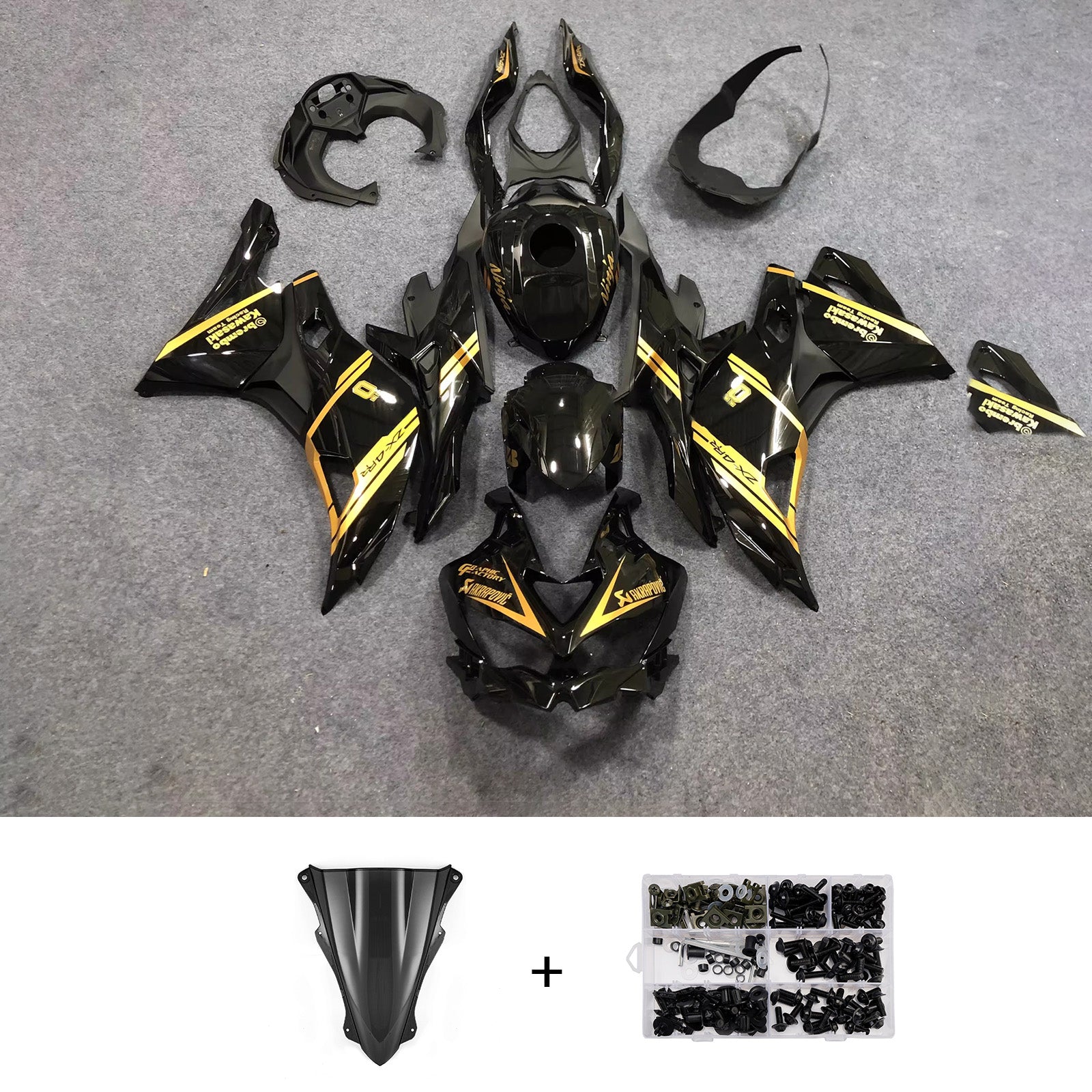 Kit carenatura iniezione adatto per Kawasaki Ninja ZX-25R ZX-4R ZX-4RR 2019-2025