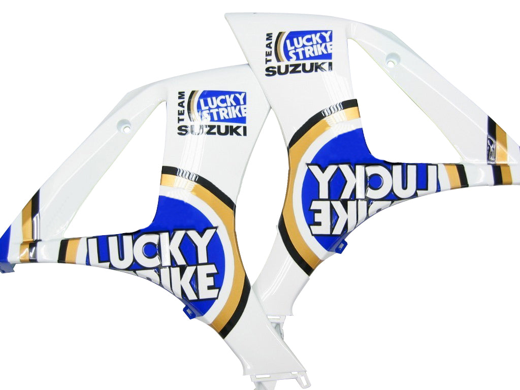 2007-2008 Suzuki GSXR 1000 wit en blauw Lucky Strike Racing stroomlijnkappen algemeen