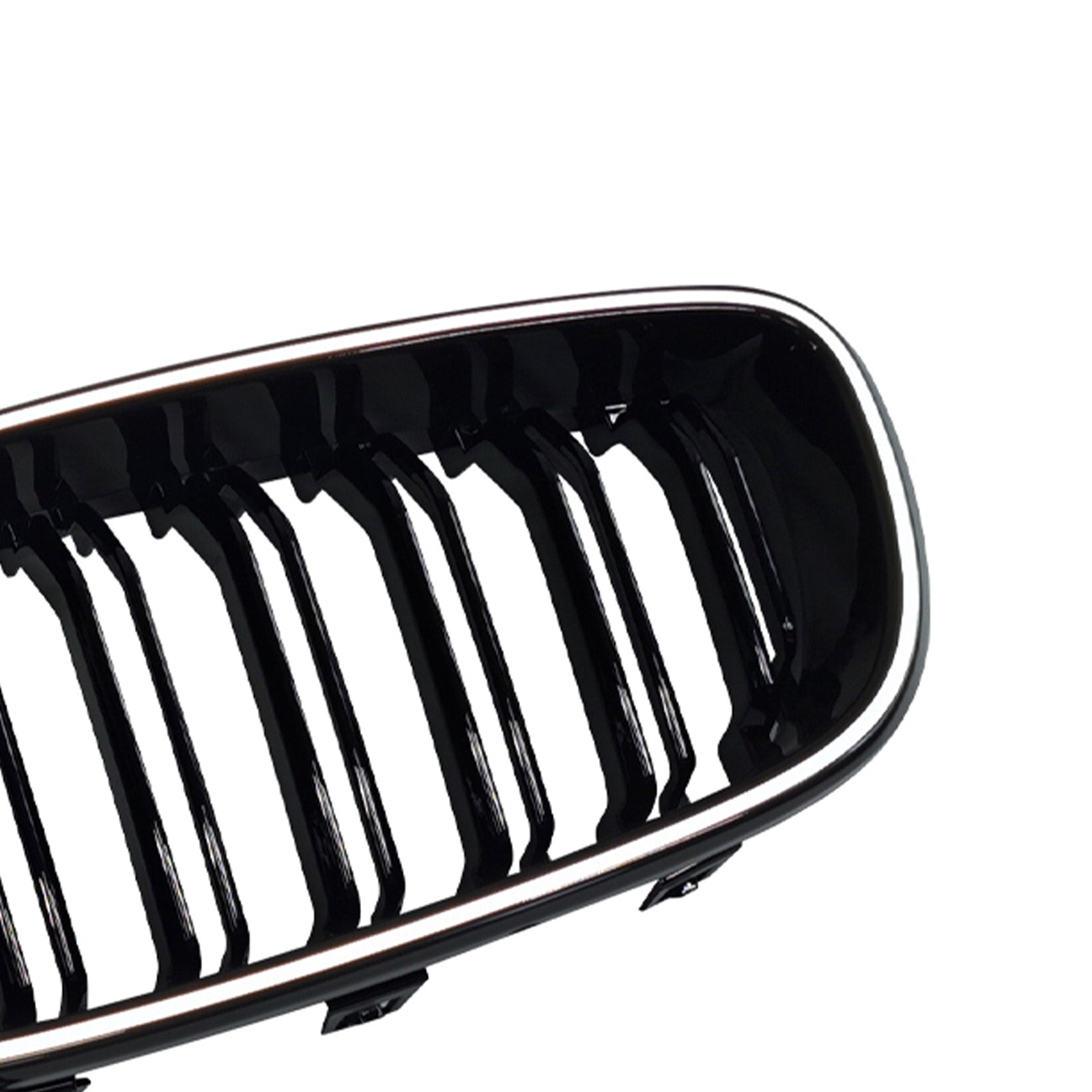 Dual Slat Front Bumper Grille Fit BMW 3 Series F34 GT 2013-2019 Gloss Black