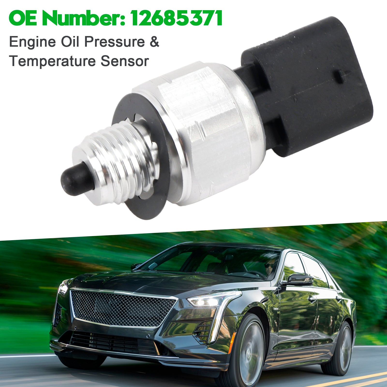 Engine Oil Pressure & Temperature Sensor 12685371 For Chevy Silverado Cadillac