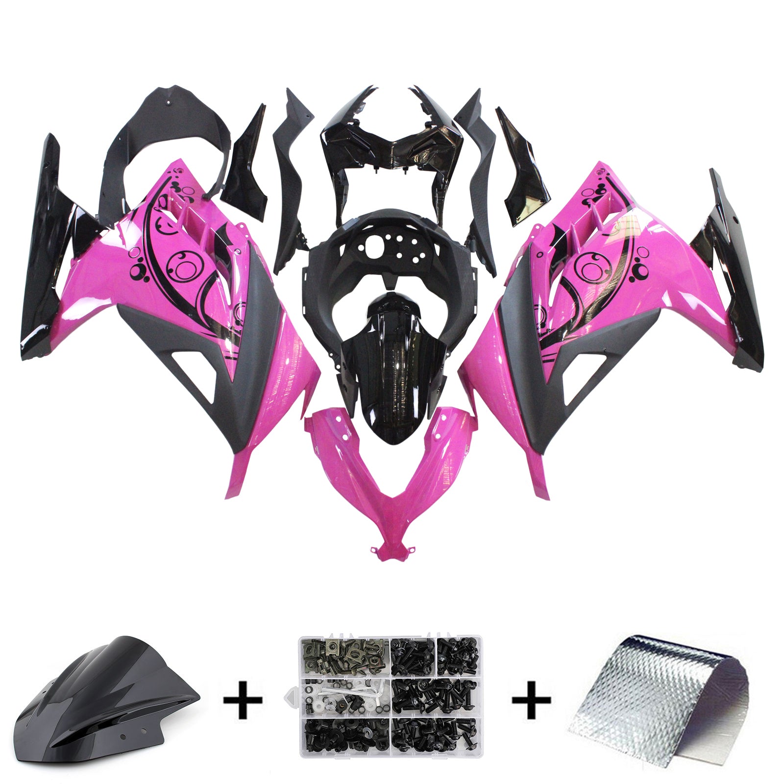Injection Fairing Kit Bodywork fit For Kawasaki EX300 Ninja300R 2013-2024
