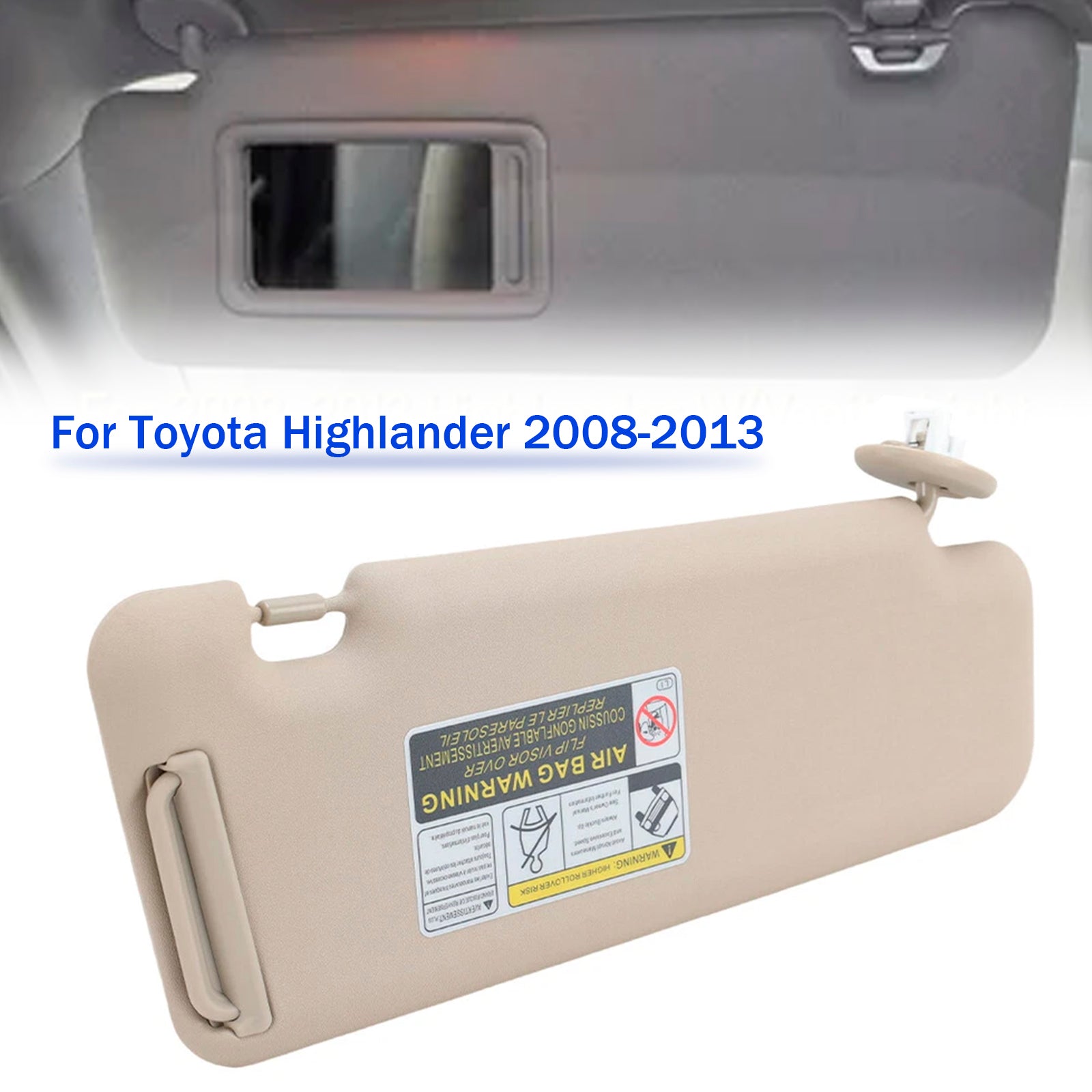2008-2013 Toyota Highlander Beige Solskydd på vänster sida 74320-48500-E0