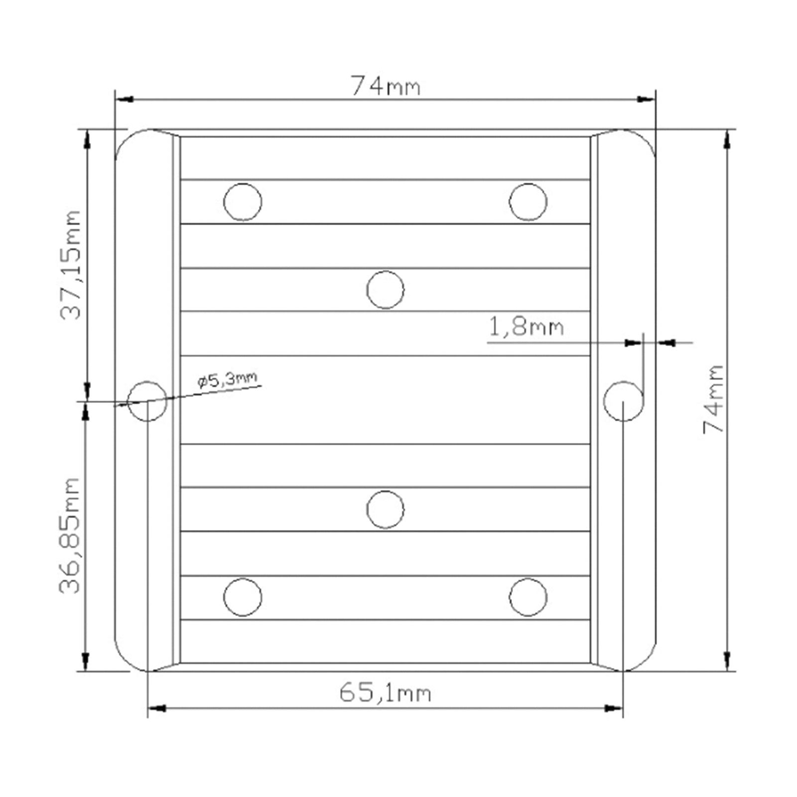 Waterdichte DC/DC-converterregelaar 12V/24V Stap tot 36V 6A 216W