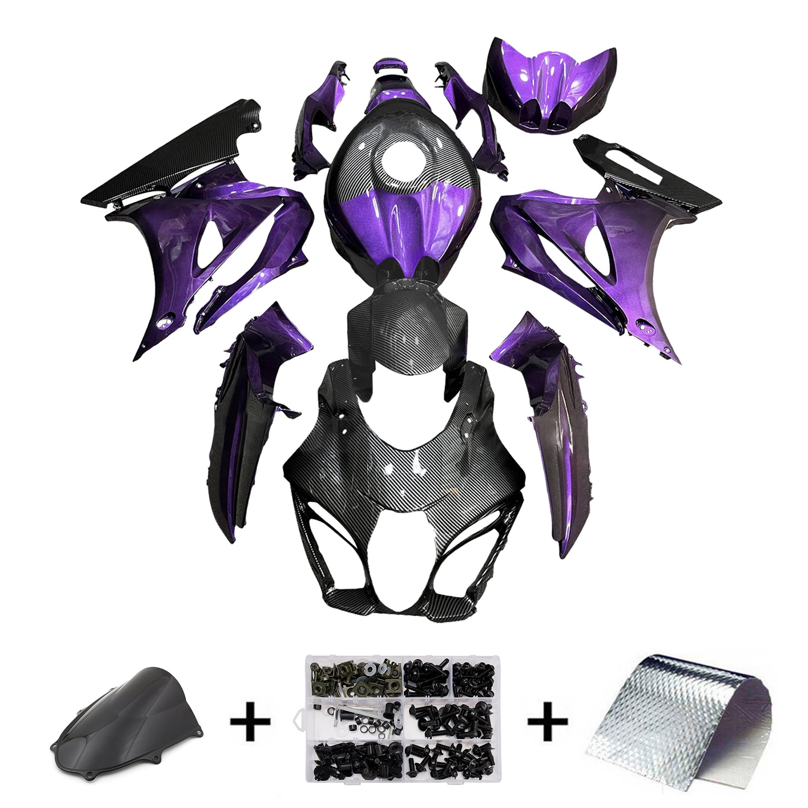 2017-2025 Suzuki GSXR1000 K17 Kit de carenagem de injeção de injeção Plástico ABS #101