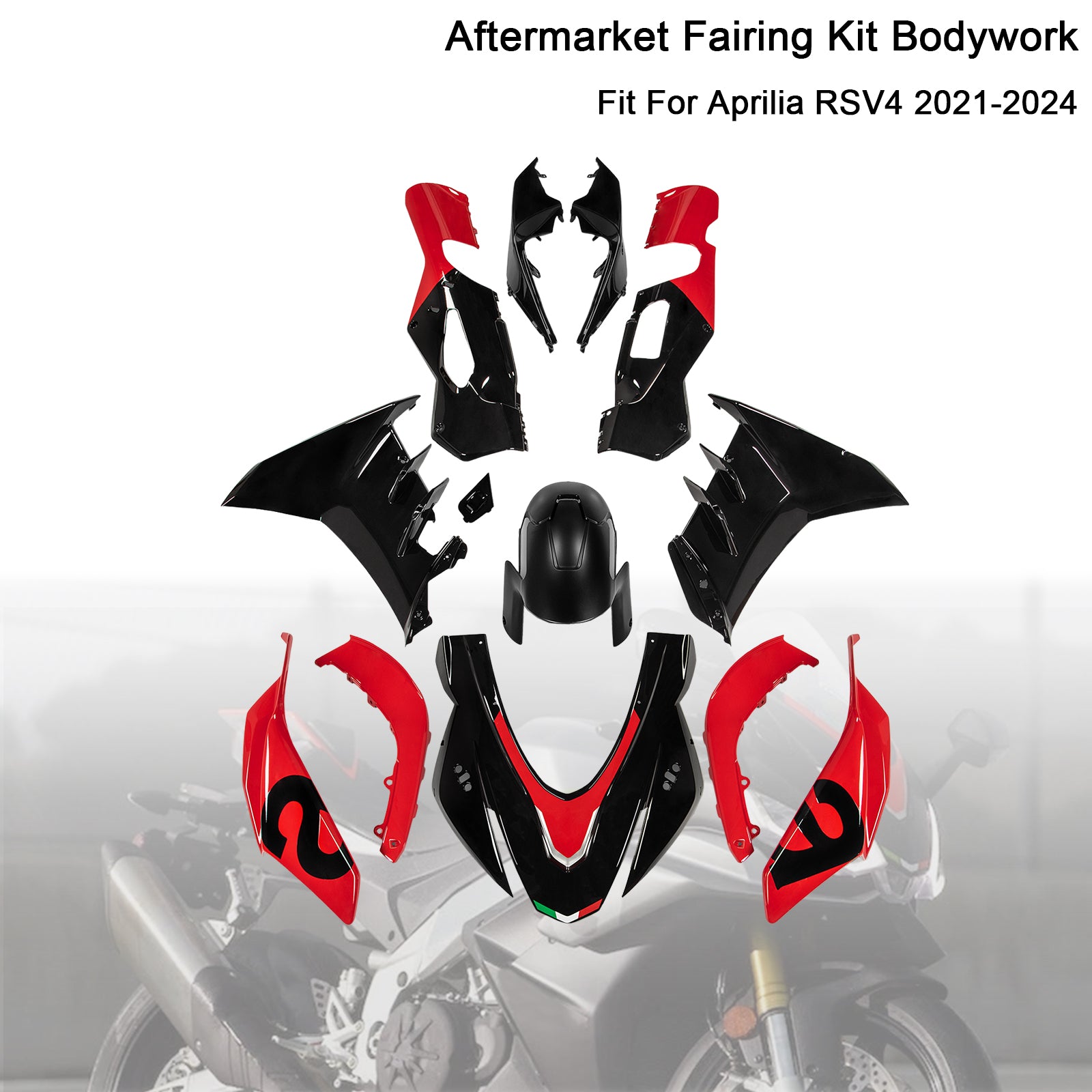 Injeção ABS Kit de carenagem de plástico de plástico para Aprilia RSV4 2021-2024