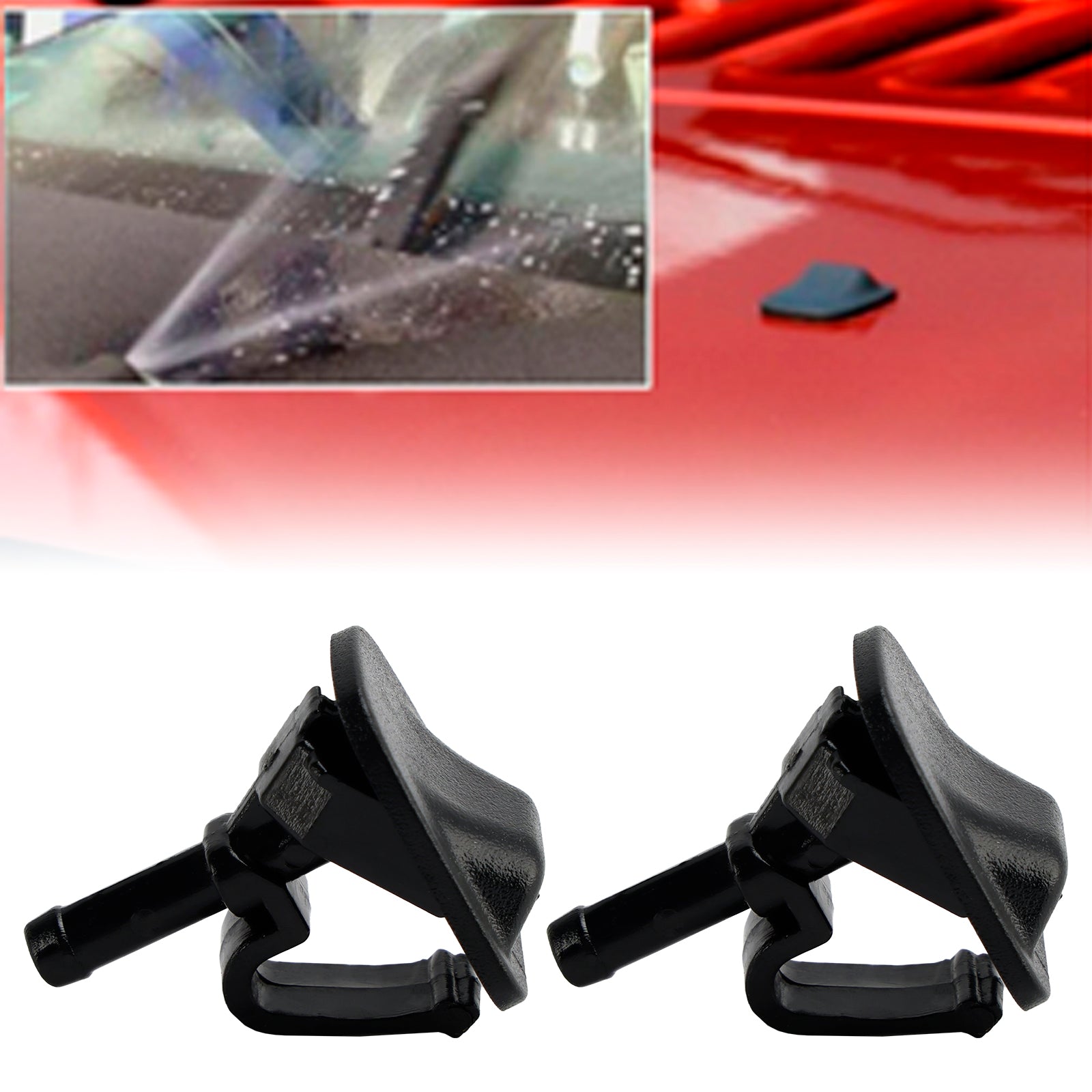 2pcs Windshield Washer Nozzle Wiper Spray 55156728AB for Jeep Wrangler JK 2002-2012