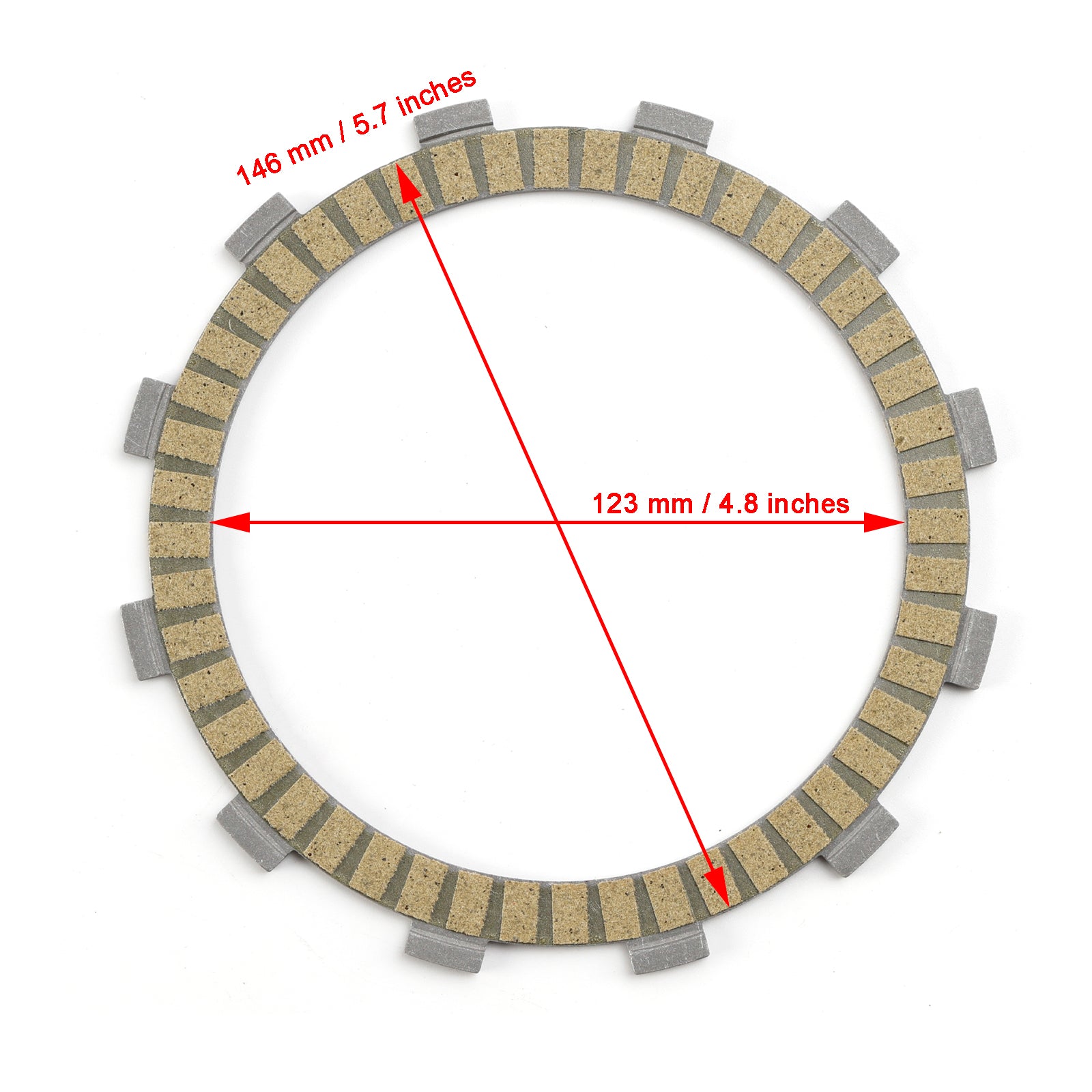 Clutch Friction Plate Kit för Kawasaki ZX900 Ninja 900 1984-1986 13088-1013