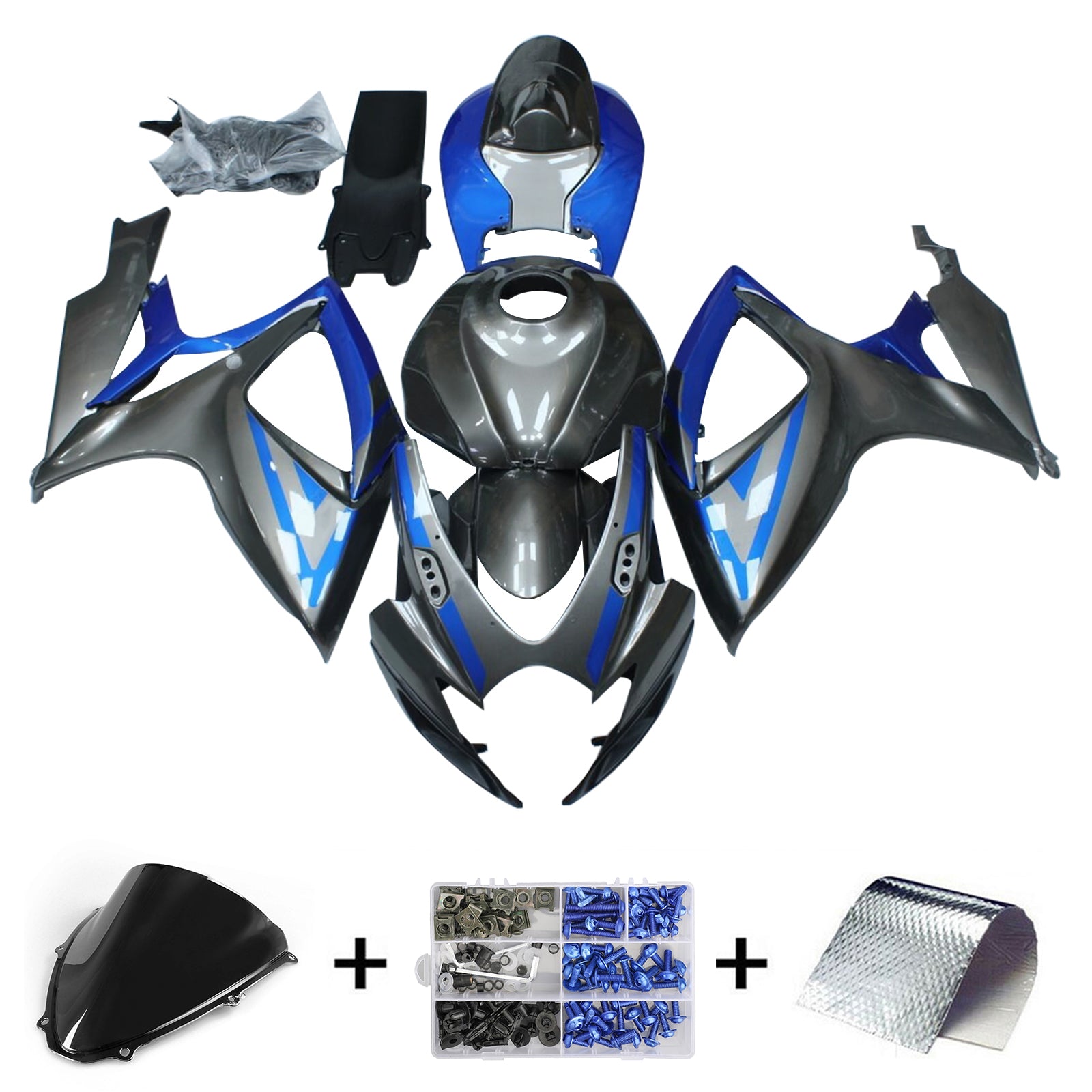 2006-2007 Suzuki GSXR 600/750 K6 Injection Fairing Kit Bodywork Plastic ABS