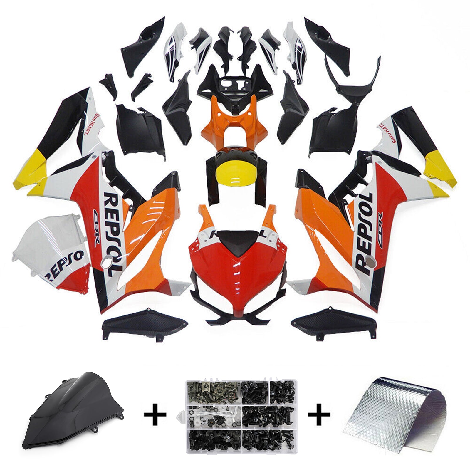 Kit de carénage d'injection Honda CBR650R 2019-2020 carrosserie plastique ABS