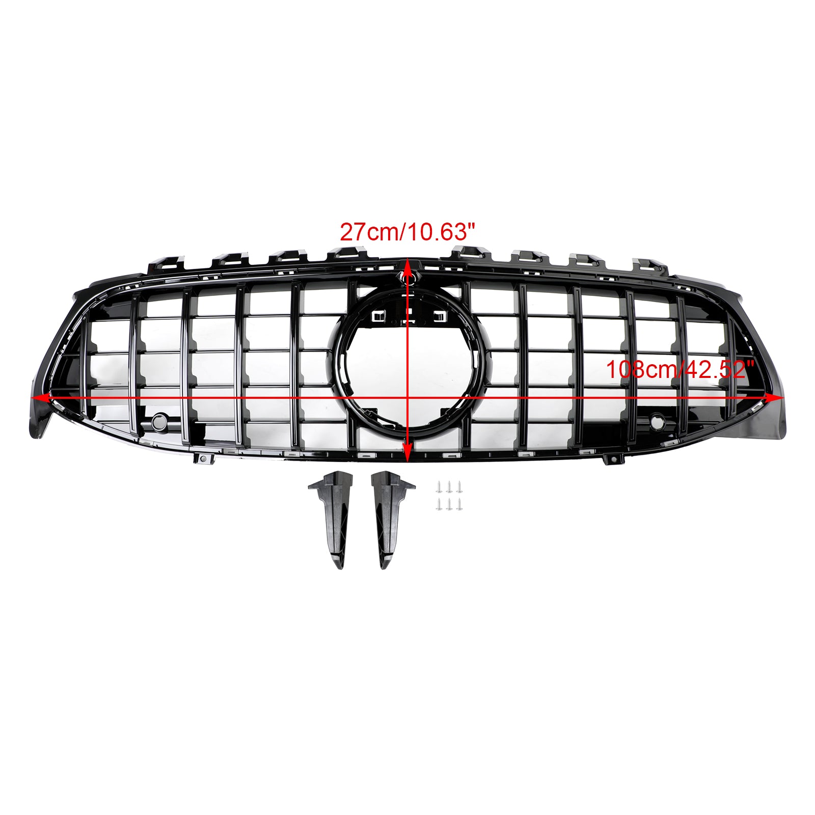 Svart frontstøtfangergitter Grill Passer til Mercedes CLA Class W118 C118 2020-2023 GTR