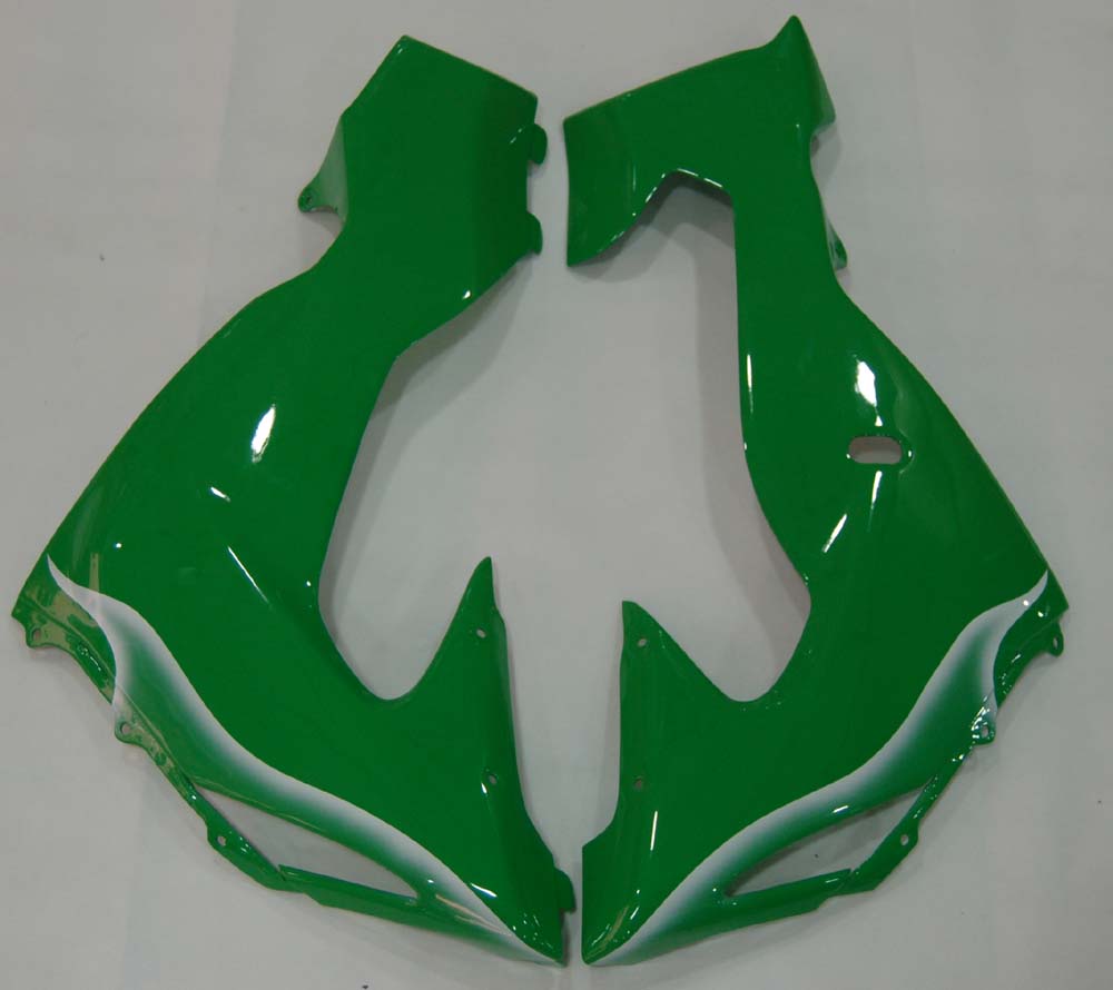 2006-2007 Kawasaki ZX 10R Carénages de course flamme verte et blanche générique