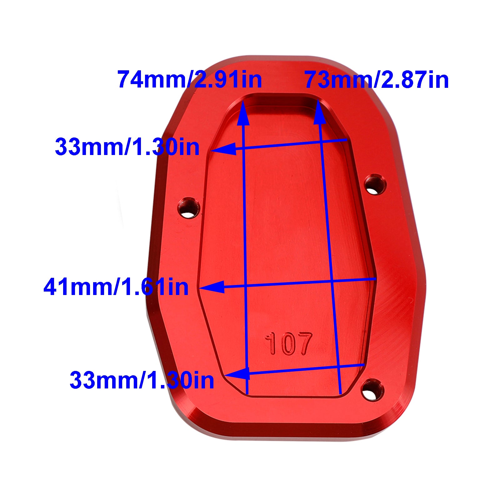 Plaque d'agrandissement de béquille Ducati DESERT X 2022-2023