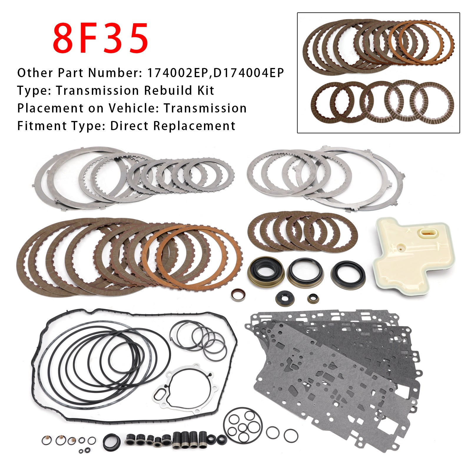 Kit de reconstruction de transmission 8F35