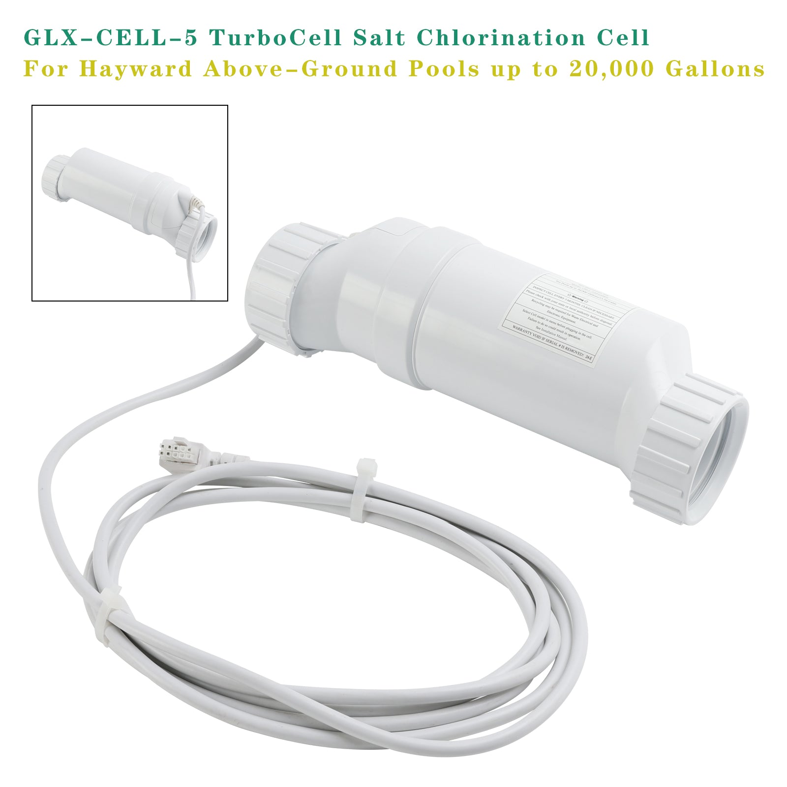 GLX-CELL-5 TurboCell-zoutchloreringscel voor Hayward-zwembad tot 20.000 gallons