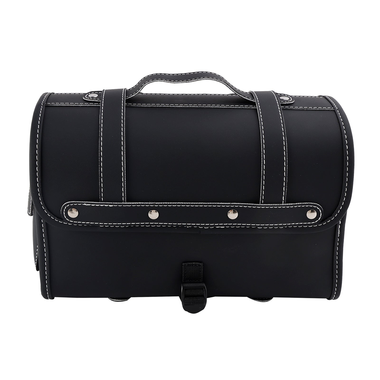 Sac de rangement latéral universel sac de rangement à bagages PU pour moto noir