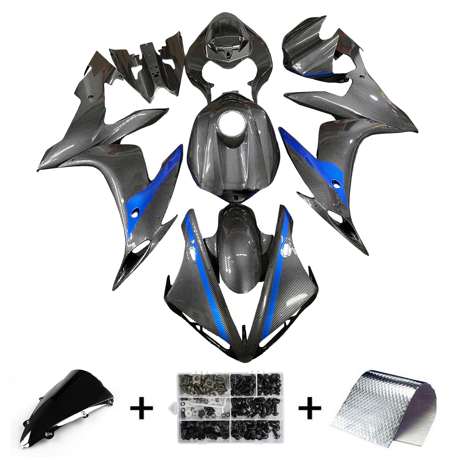 Kit de carenado de inyección carrocería plástico ABS para Yamaha YZFR1 YZF-R1 2004-2006