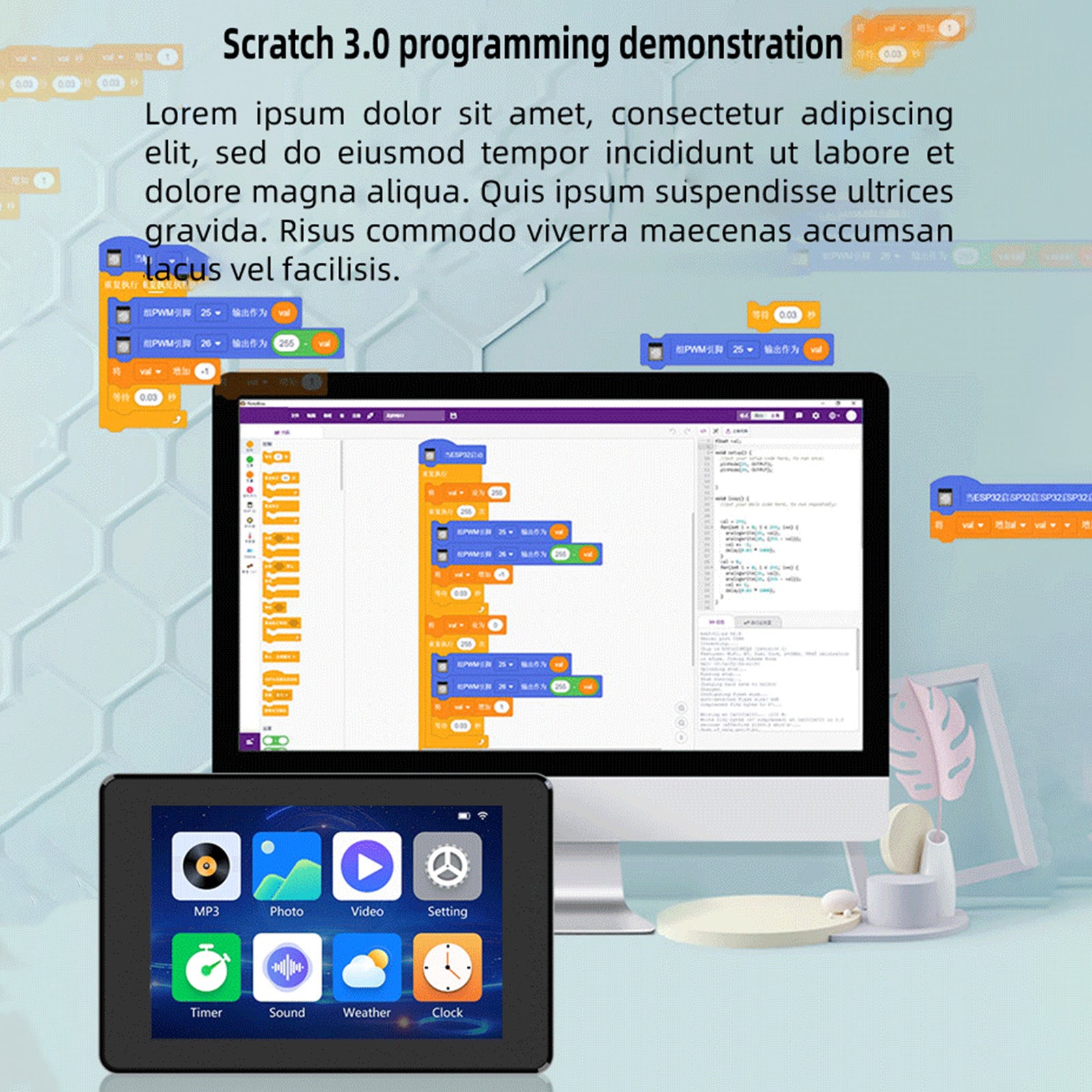 ESP32 S3 Development Board with 3.5inch IPS Smart Touch Screen Built-In Firmware