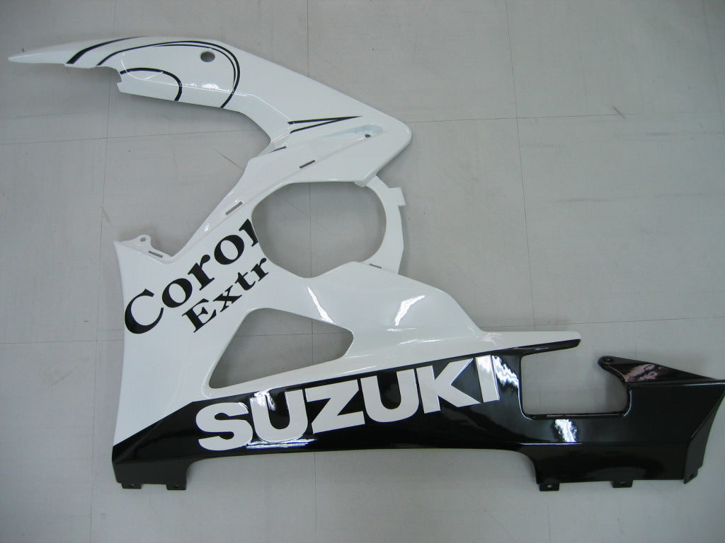 2005-2006 GSXR1000 White Black Bodywork Fairing ABS Injection Molded Plastics Set Generic