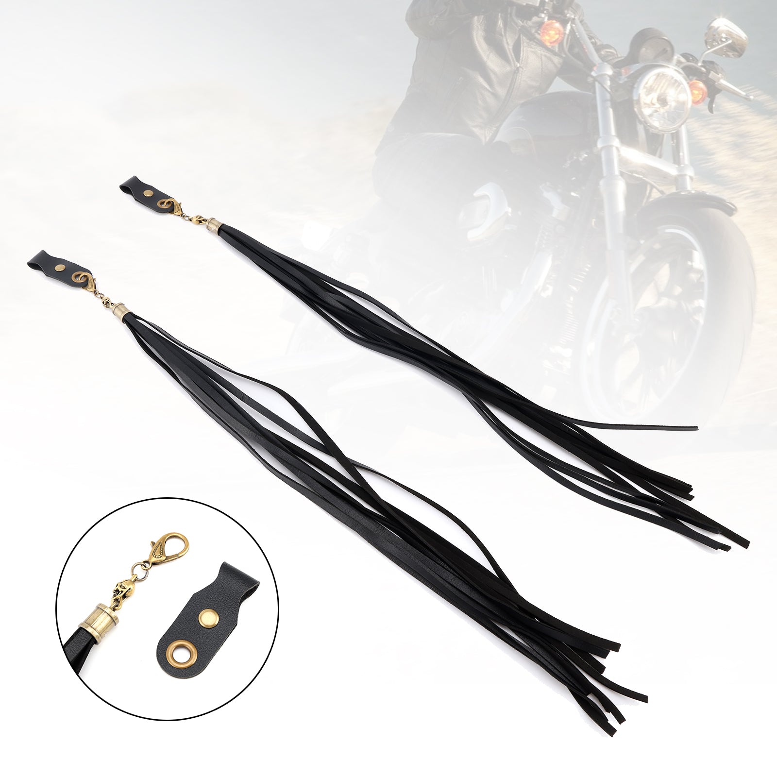 Handlebar Tassel Brake Lever Grip Decoration Black For Dyna Road Glide Road King