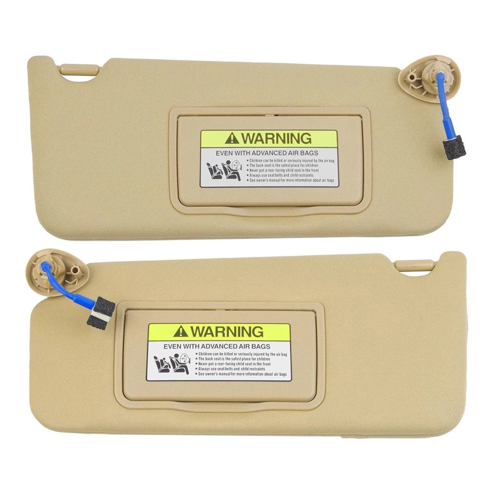 2008-2017 Honda Accord Pair Of Beige Sun Visor 83280TA5A51ZA